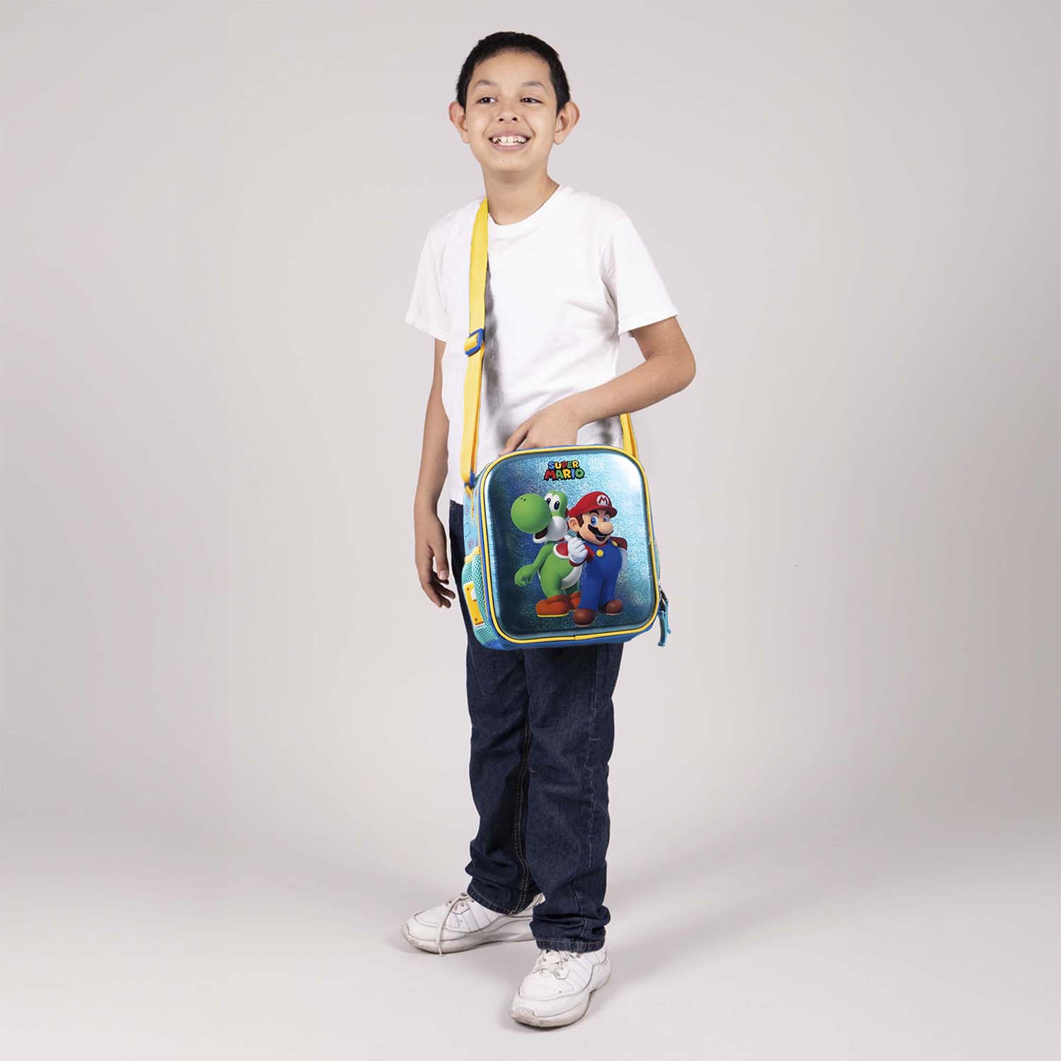 Lonchera escolar Mario Bros by Chenson azul térmica para niños – Ideal para el colegio - vista 2