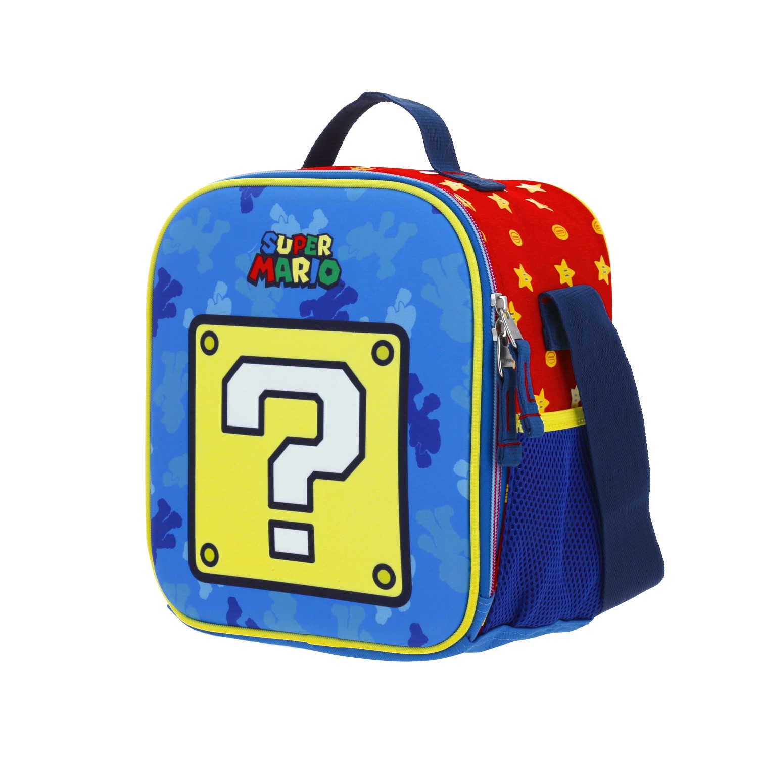 Lonchera escolar Mario Bros by Chenson color azul con forro térmico 2