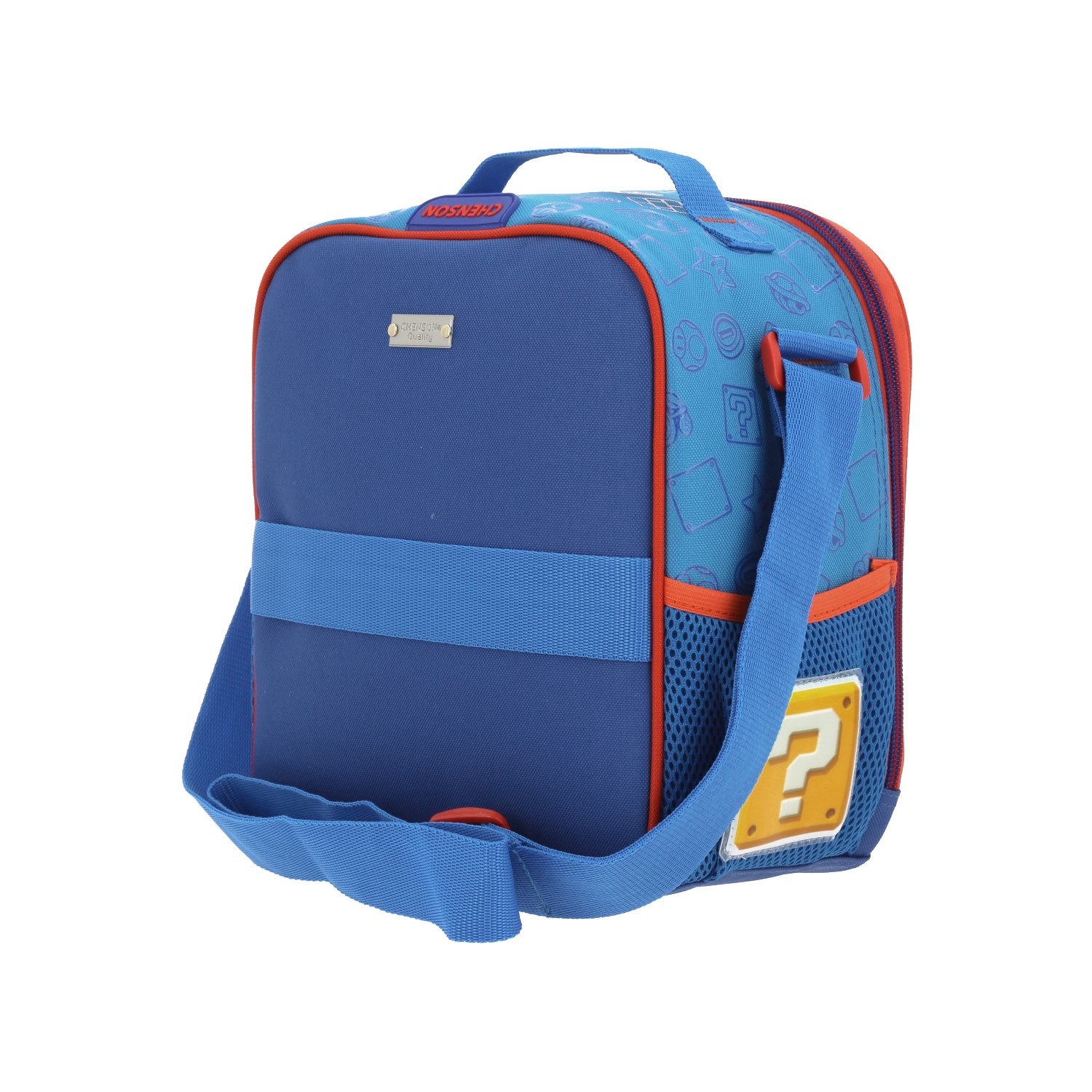 Lonchera escolar Mario Bros by Chenson en azul con forro térmico 5