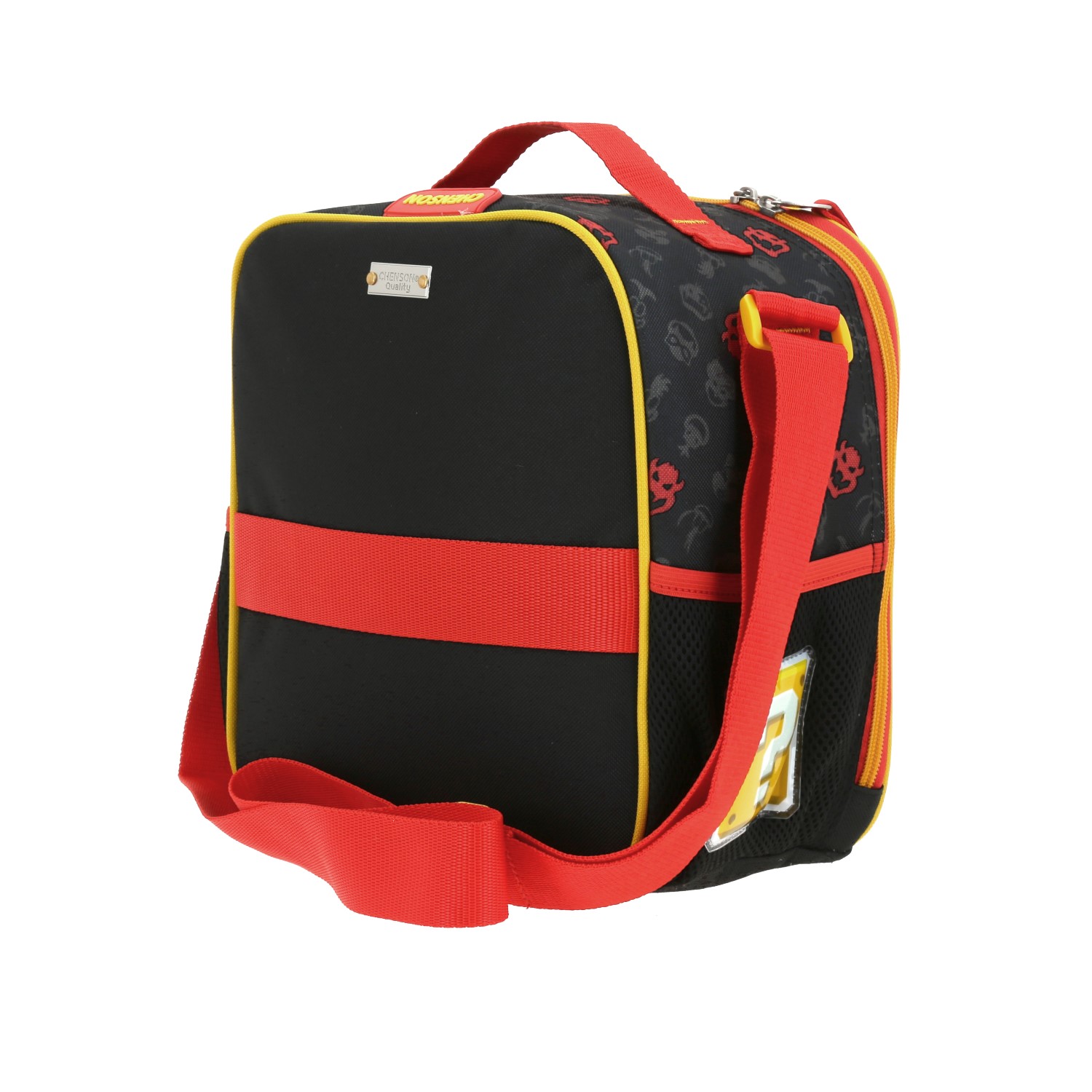 Lonchera escolar Mario Bros by Chenson negra con forro térmico para niños 5