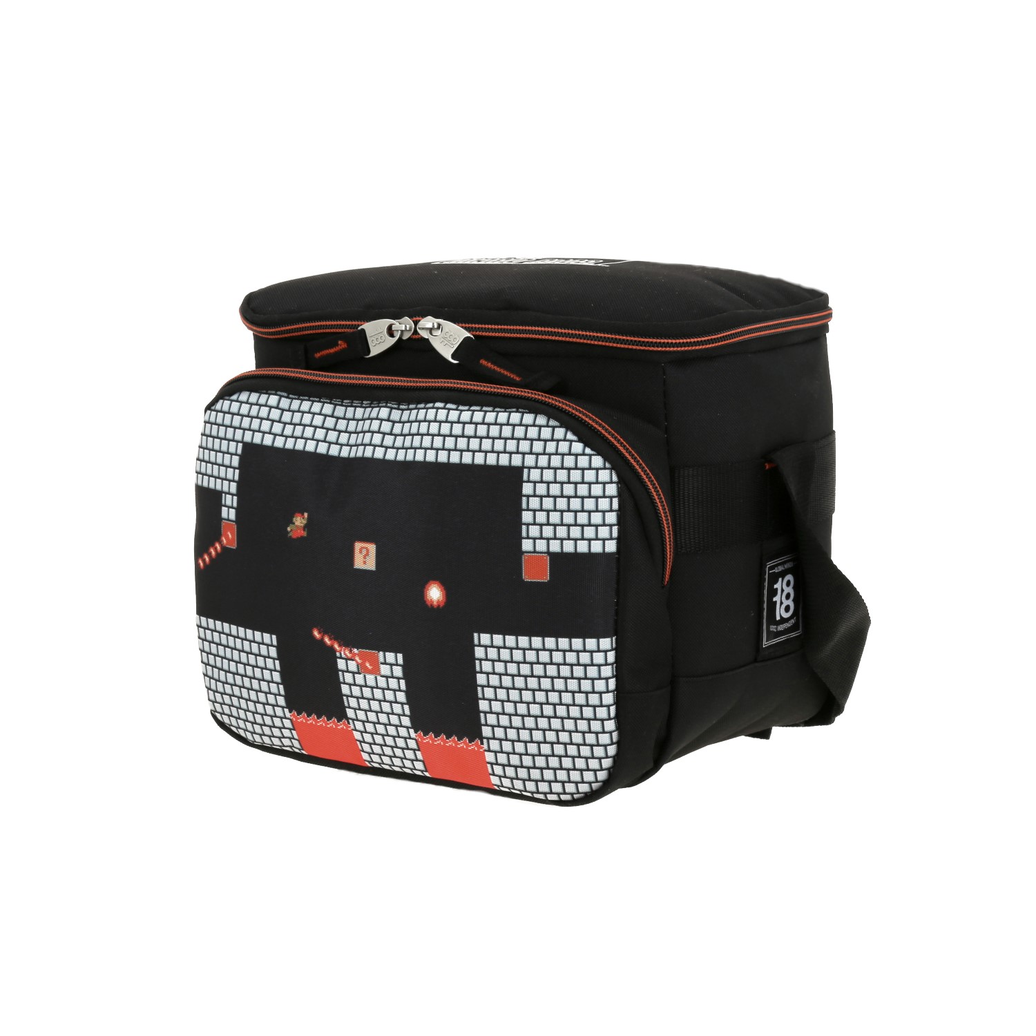 Lonchera escolar Mario Bros by Chenson negra con forro térmico y amplio espacio 2