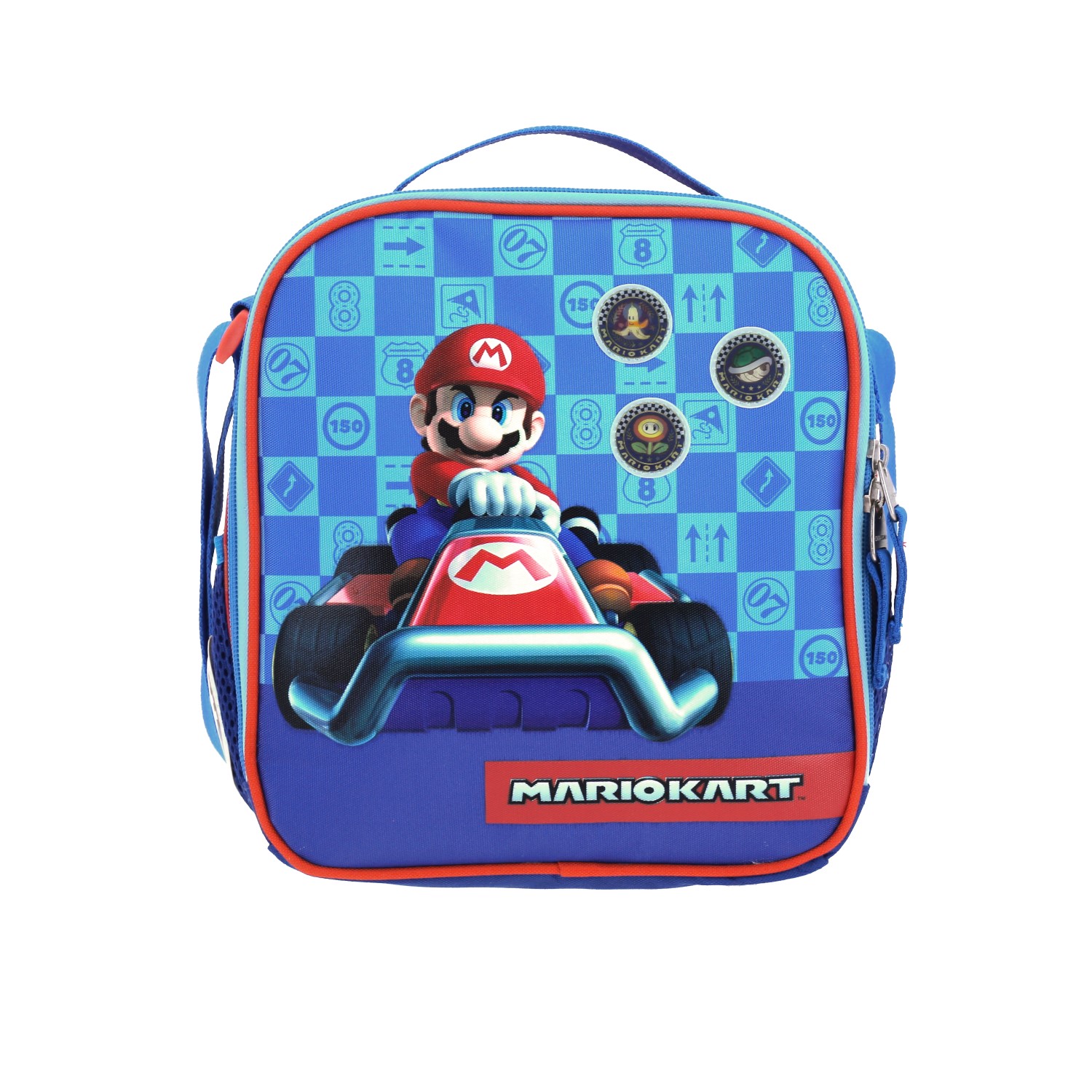 Lonchera escolar Mario Bros by Chenson roja con forro térmico y asa ajustable