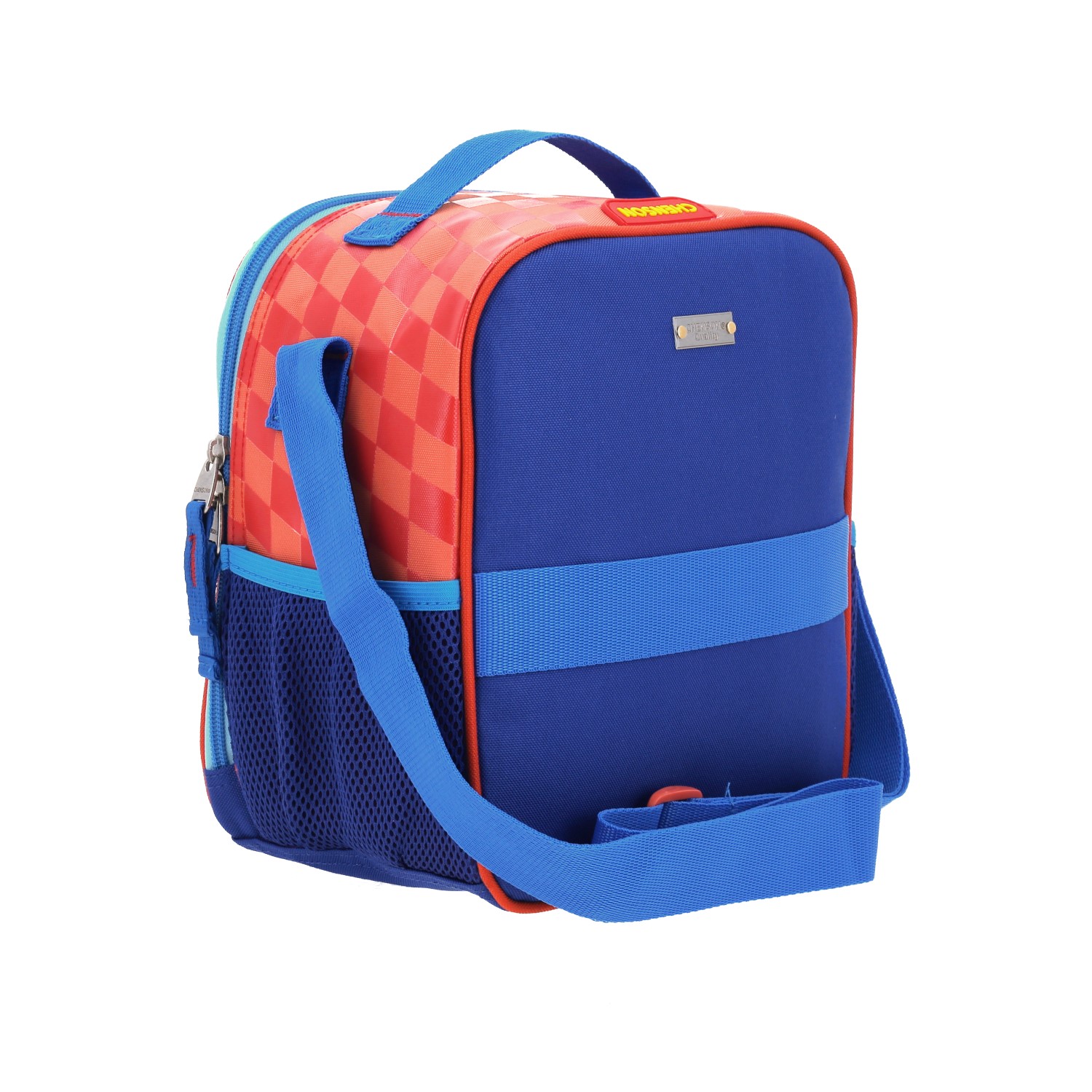 Lonchera escolar Mario Bros by Chenson roja con forro térmico y asa ajustable 3