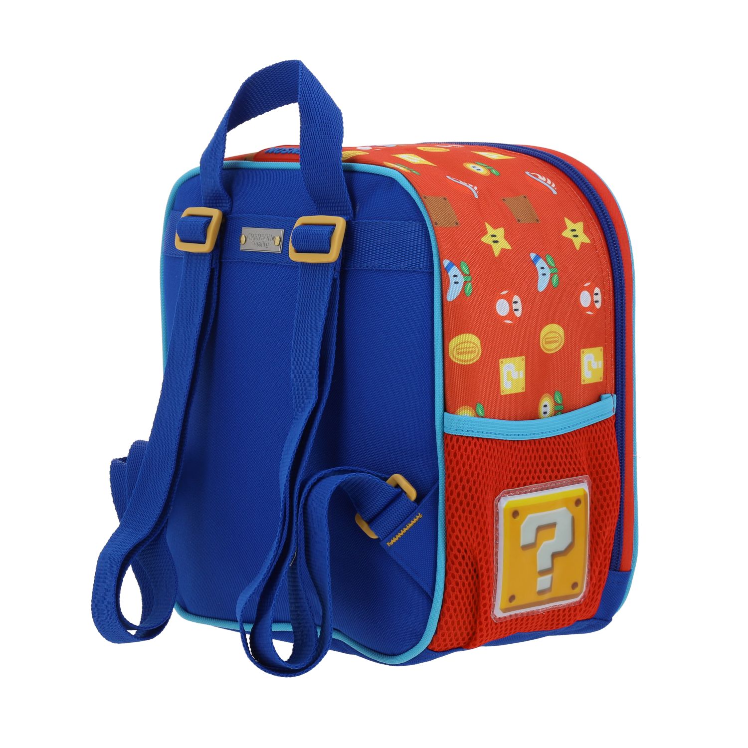 Lonchera escolar Mario Bros by Chenson roja con forro térmico y bolsillo lateral 5