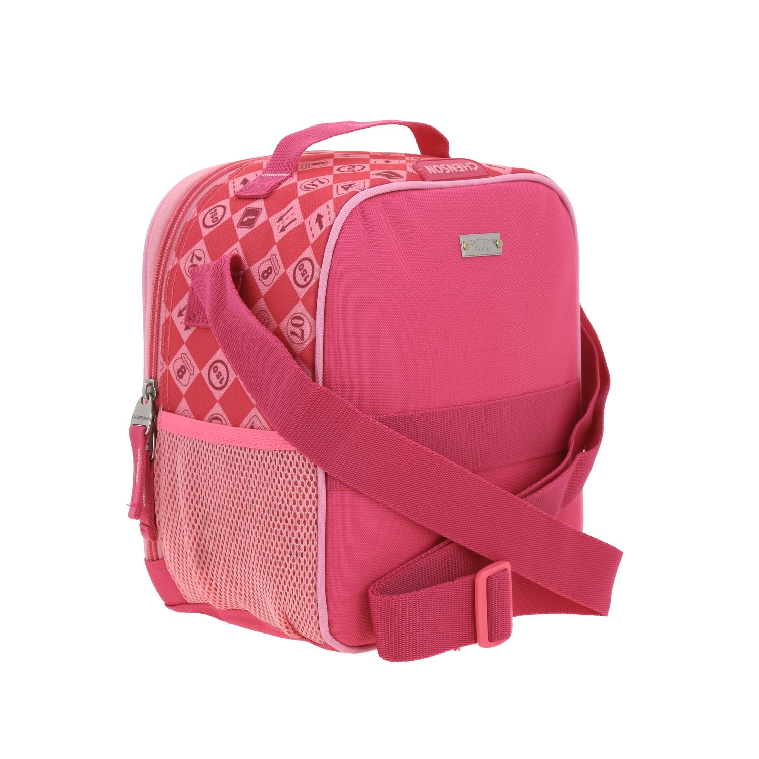 Lonchera escolar Mario Bros by Chenson rosa con forro térmico para niña 3