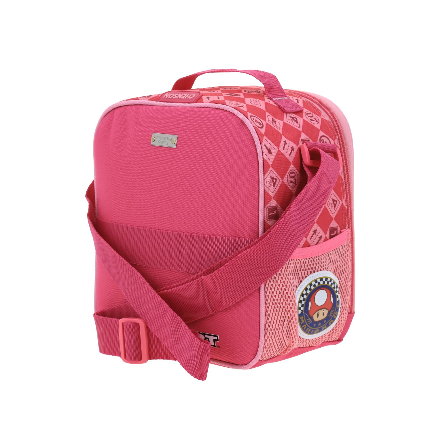Lonchera escolar Mario Bros by Chenson rosa con forro térmico para niña 5