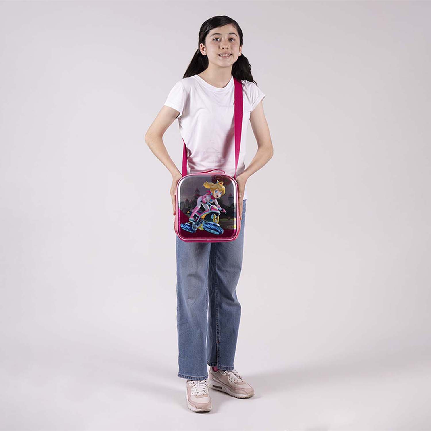 Lonchera escolar Mario Bros by Chenson rosa con forro térmico para niña - vista 2