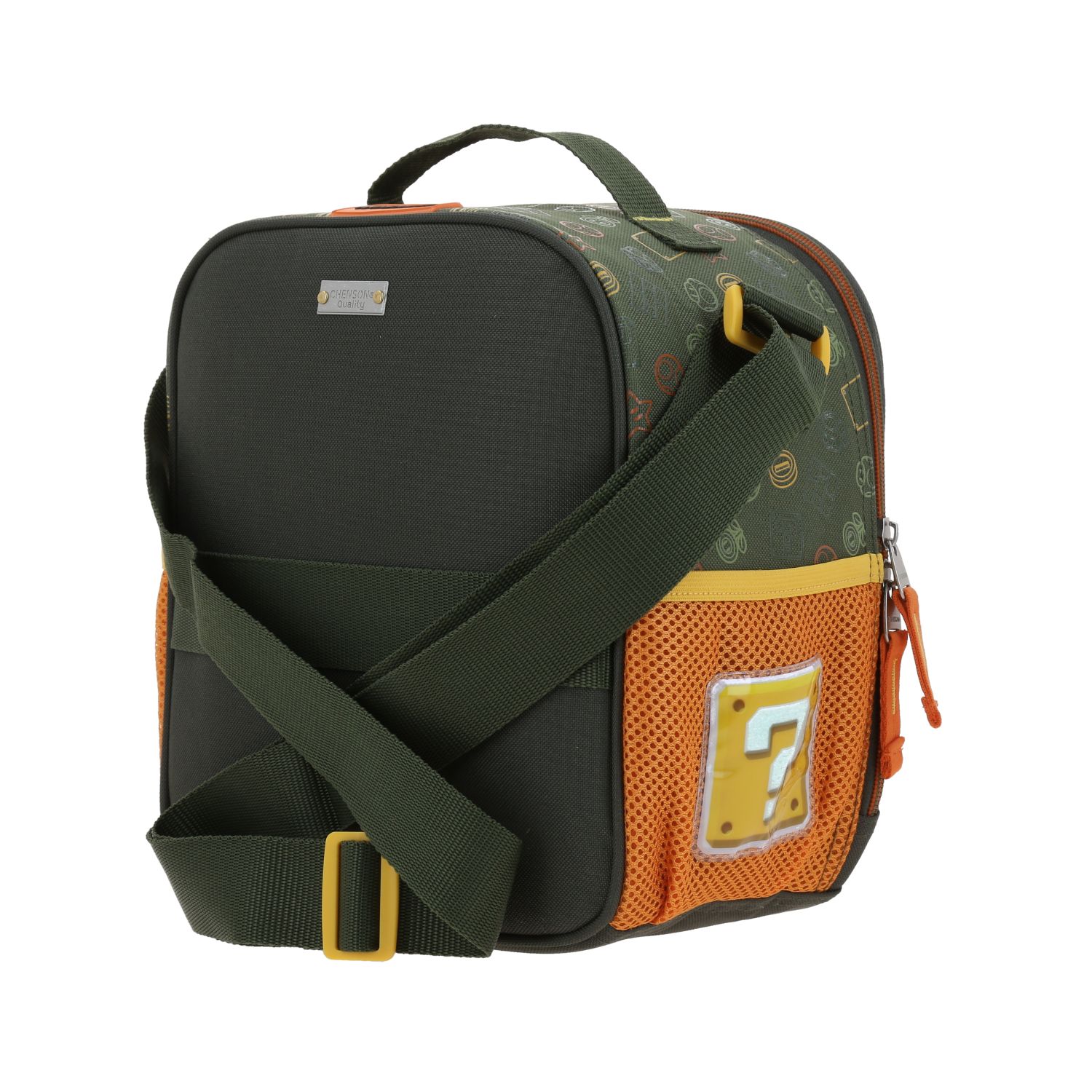 Lonchera escolar Mario Bros by Chenson verde seco, térmica y ajustable 5