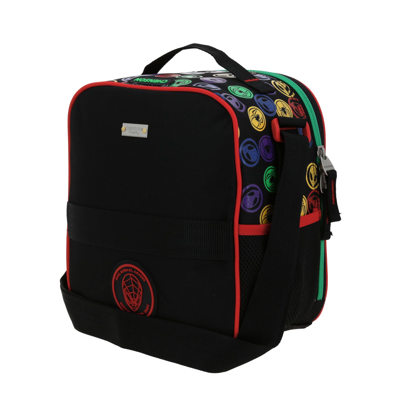 Lonchera escolar Miles Morales by Chenson, negra y térmica para niños 5