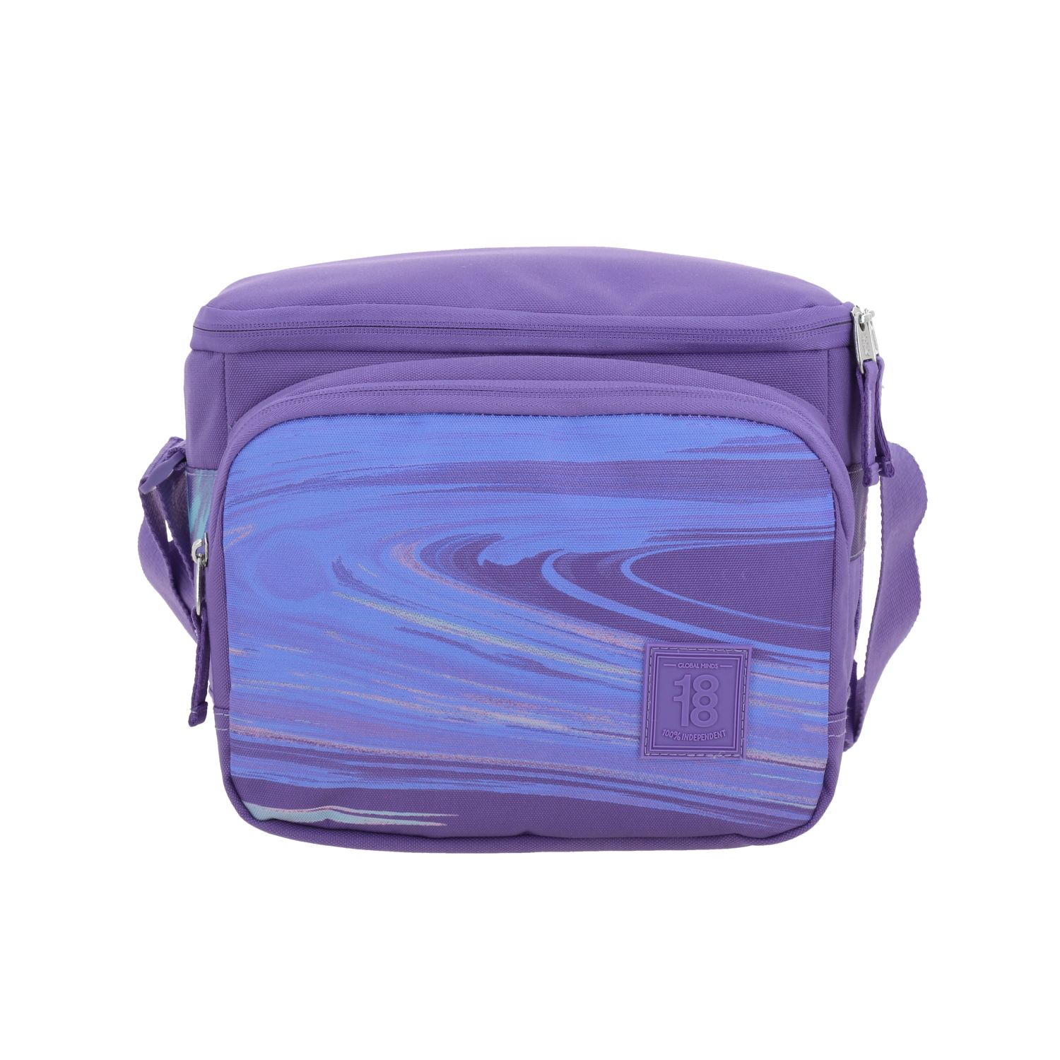 Lonchera escolar térmica 1818 by Chenson violeta con cierre ajustable