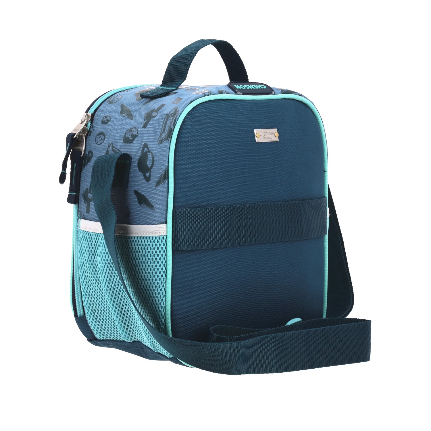 Lonchera escolar térmica Chenson Original azul con asa ajustable 3