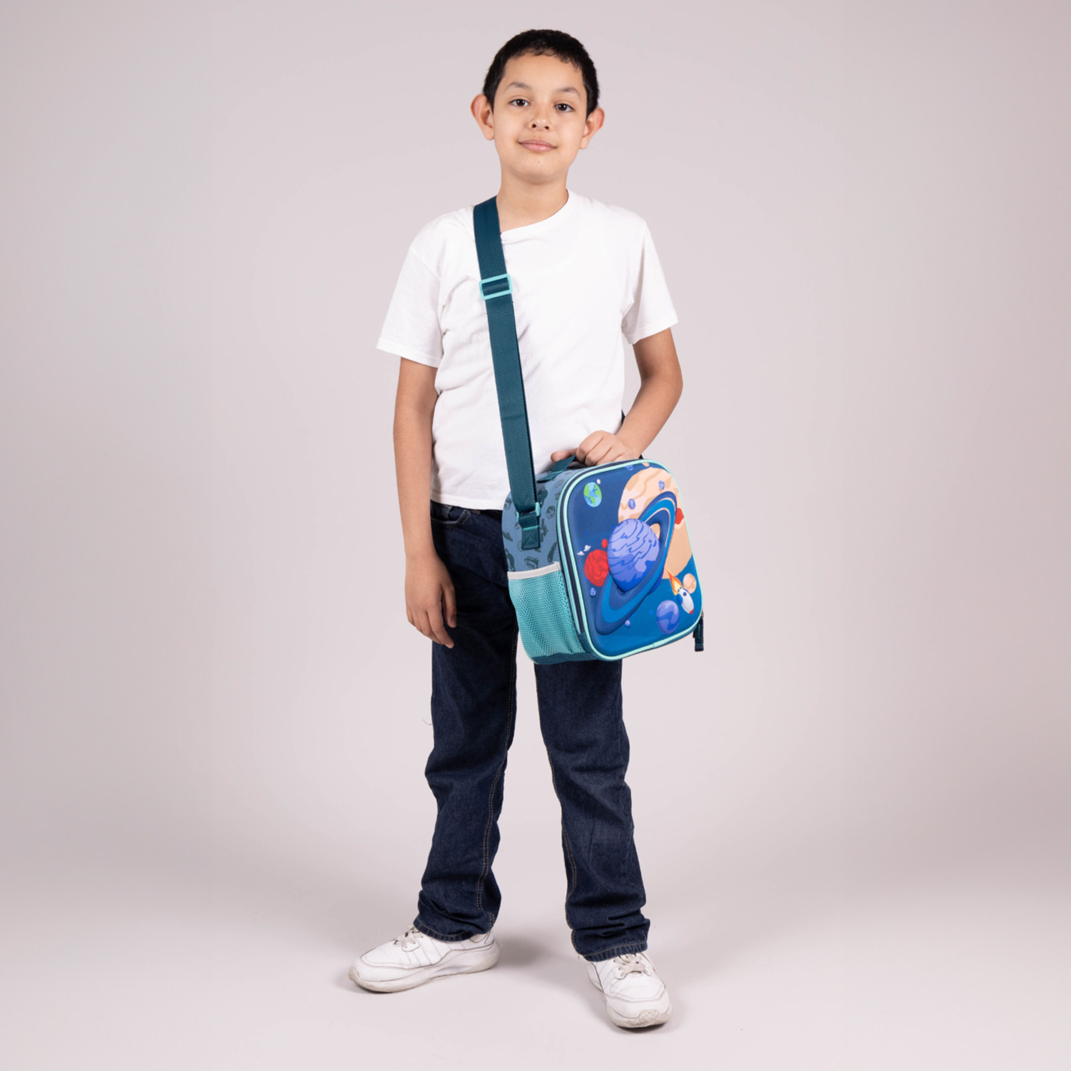 Lonchera escolar térmica Chenson Original azul con asa ajustable - vista 2