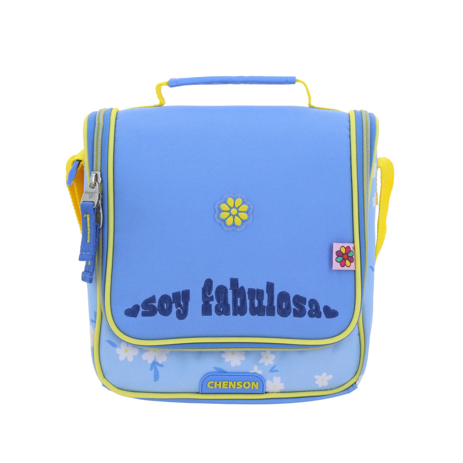 Lonchera escolar térmica Happy Girl azul para niña – Ideal para la escuela