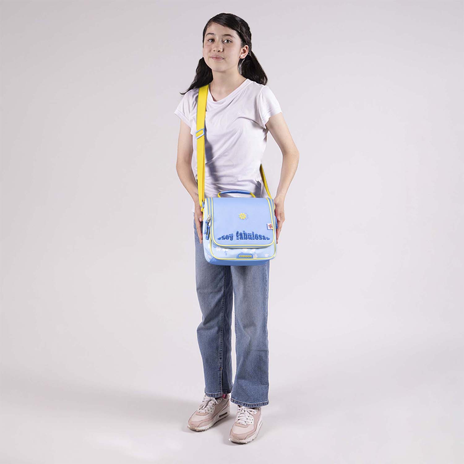 Lonchera escolar térmica Happy Girl azul para niña – Ideal para la escuela - vista 2