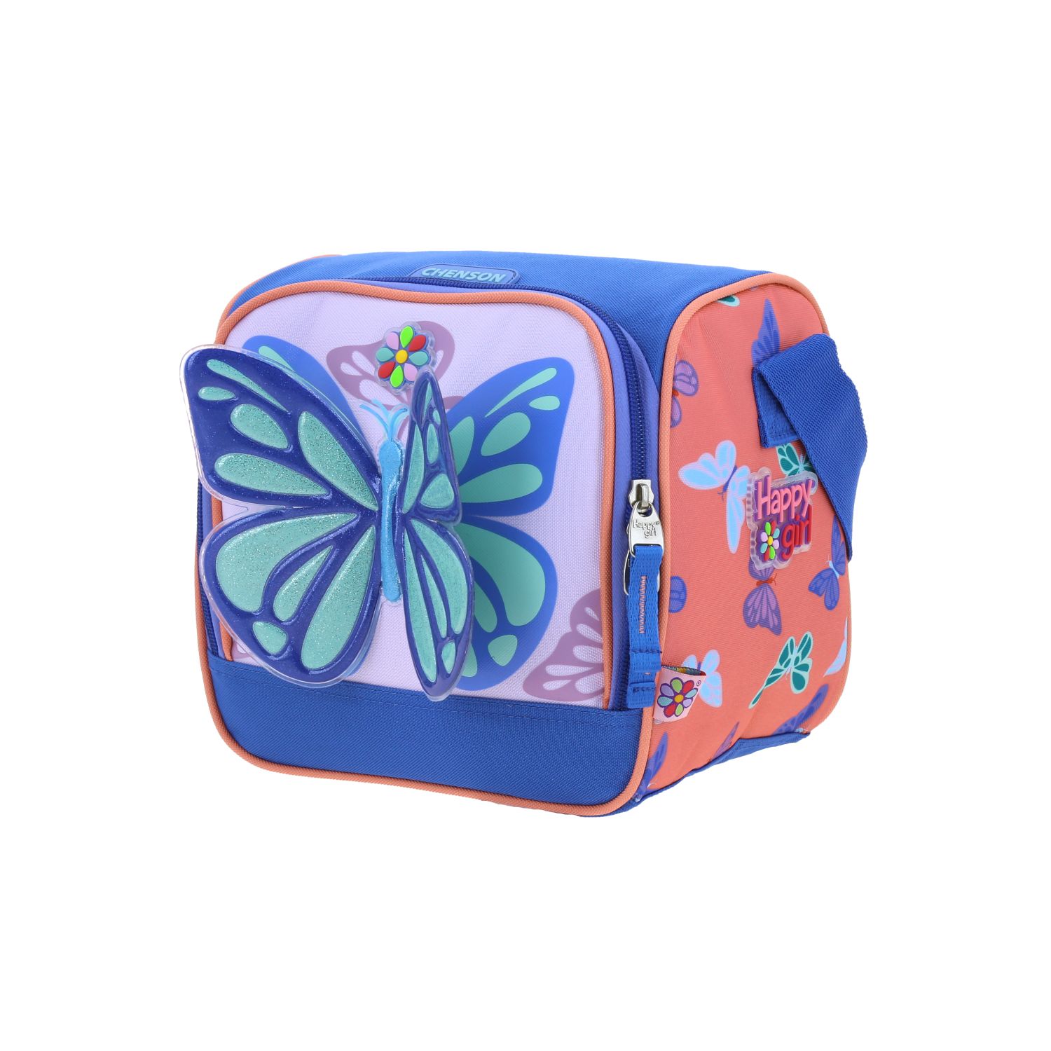 Lonchera escolar térmica Happy Girl Azul para niña – Ideal para primaria 2