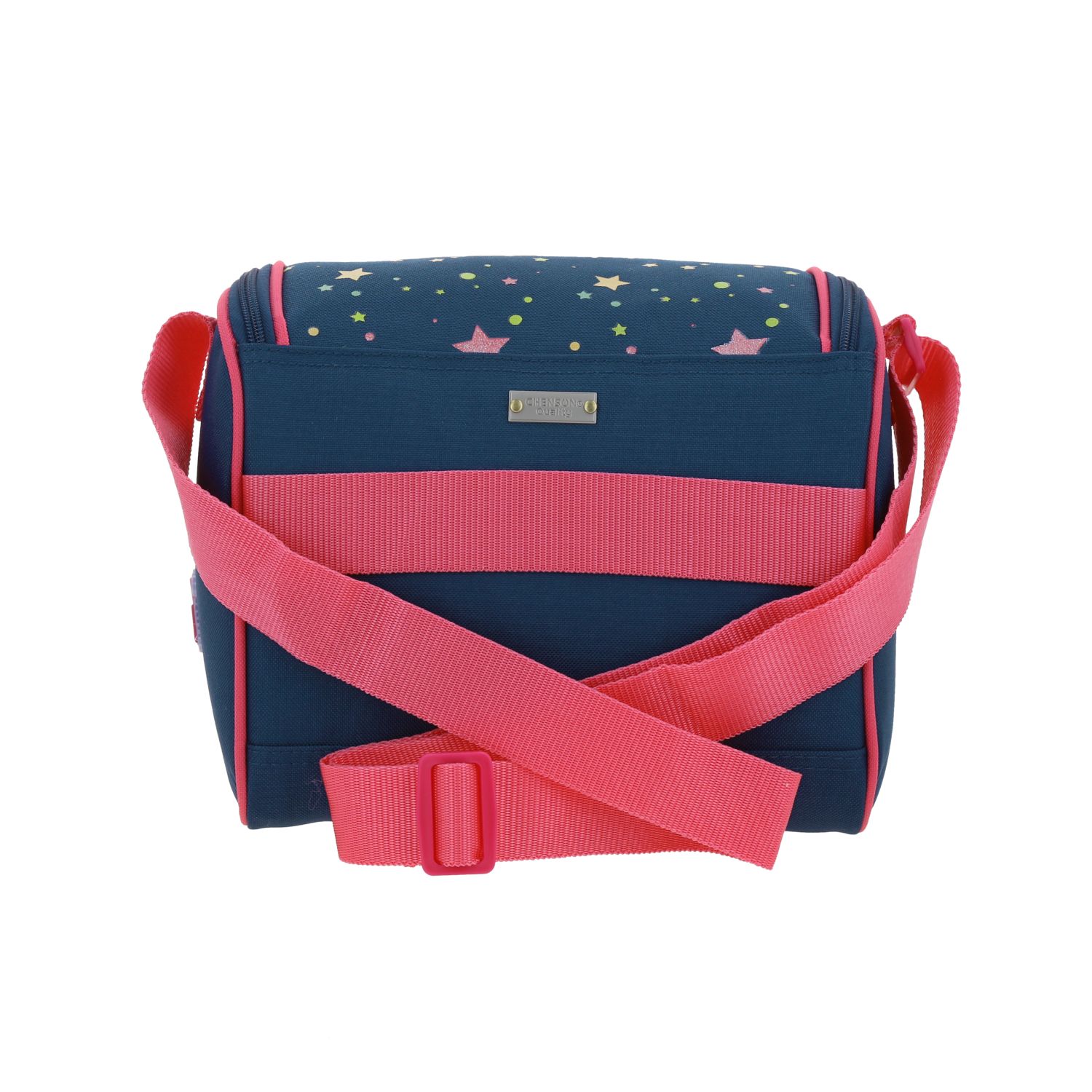Lonchera escolar térmica Happy Girl by Chenson azul con asa ajustable 4