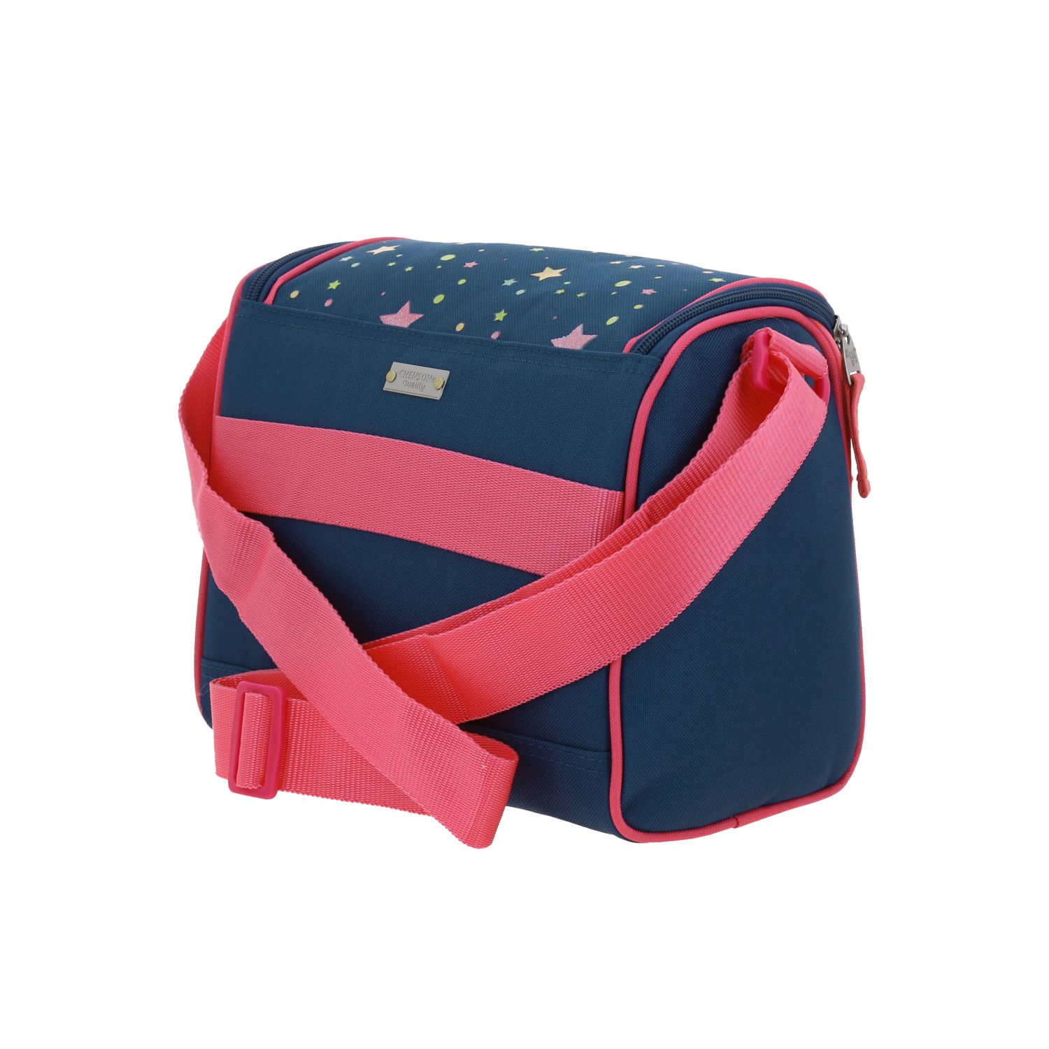 Lonchera escolar térmica Happy Girl by Chenson azul con asa ajustable 5