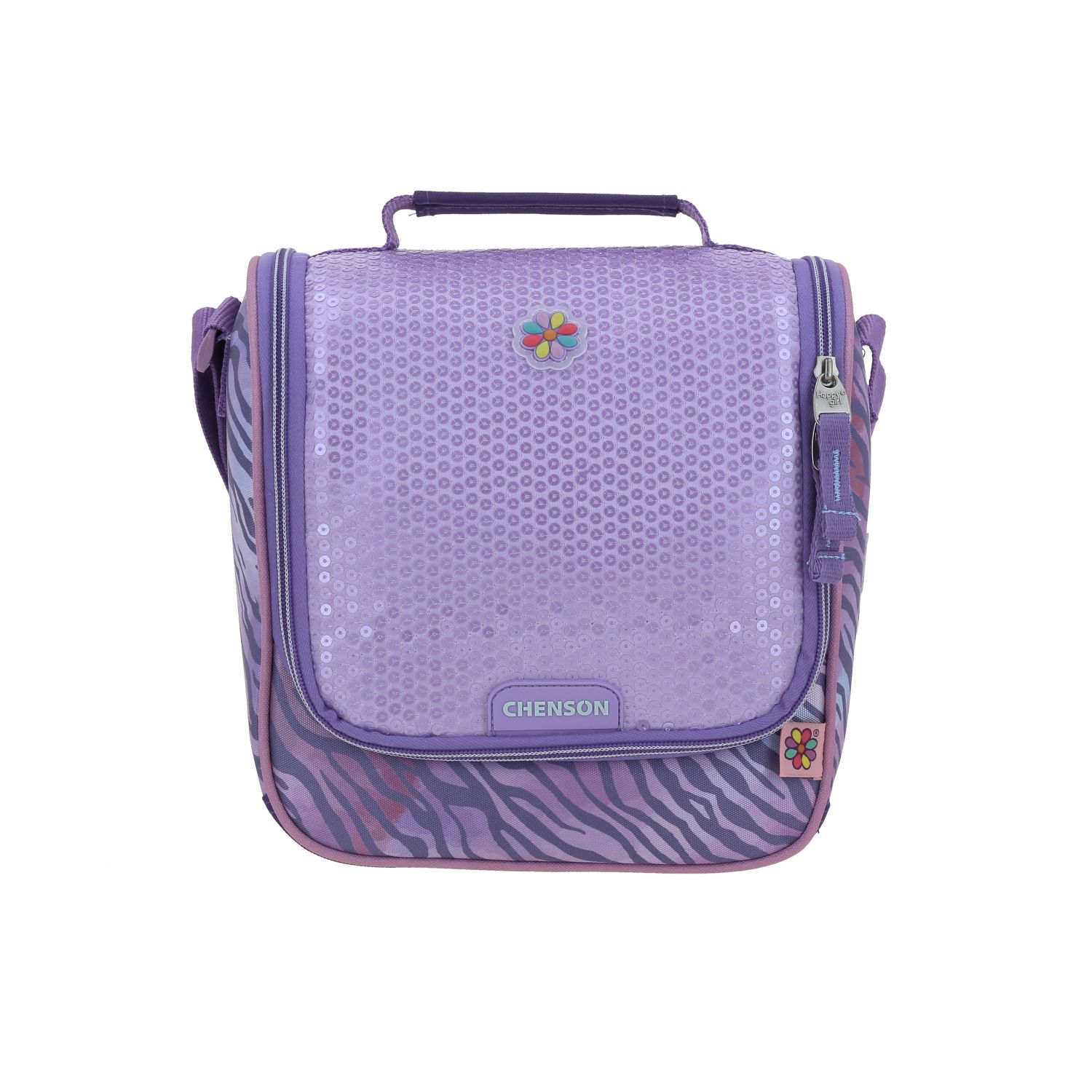 Lonchera escolar térmica Happy Girl by Chenson color uva para niña – Ideal para secundaria