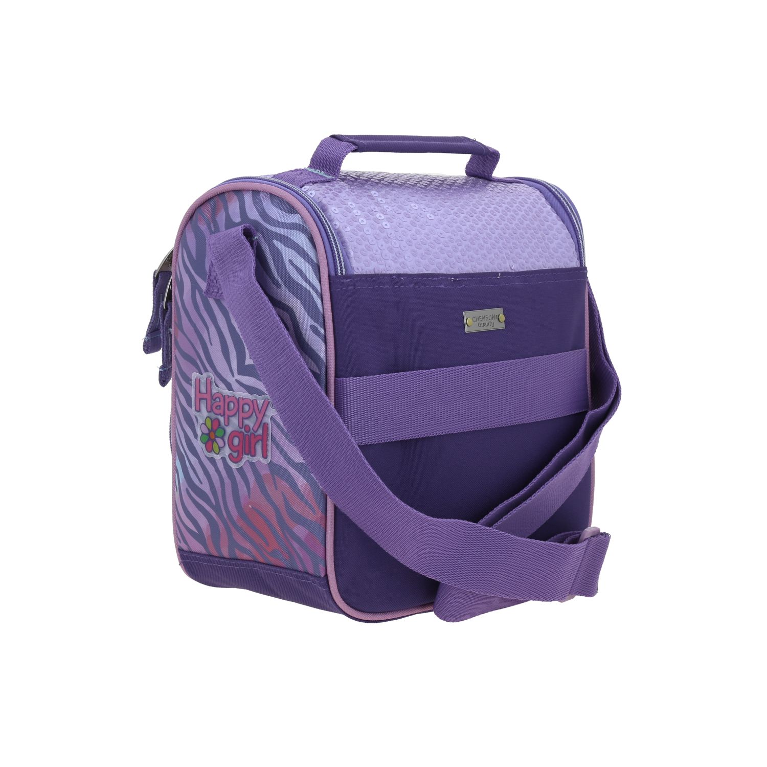 Lonchera escolar térmica Happy Girl by Chenson color uva para niña – Ideal para secundaria 3