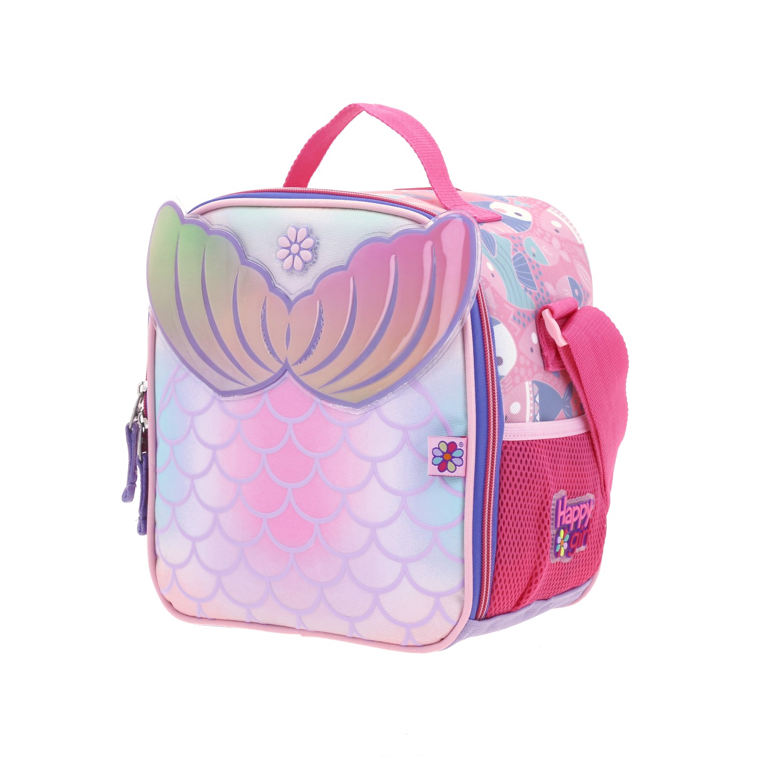 Lonchera escolar térmica Happy Girl by Chenson iridiscente para niña – Perfecta para la primaria 2