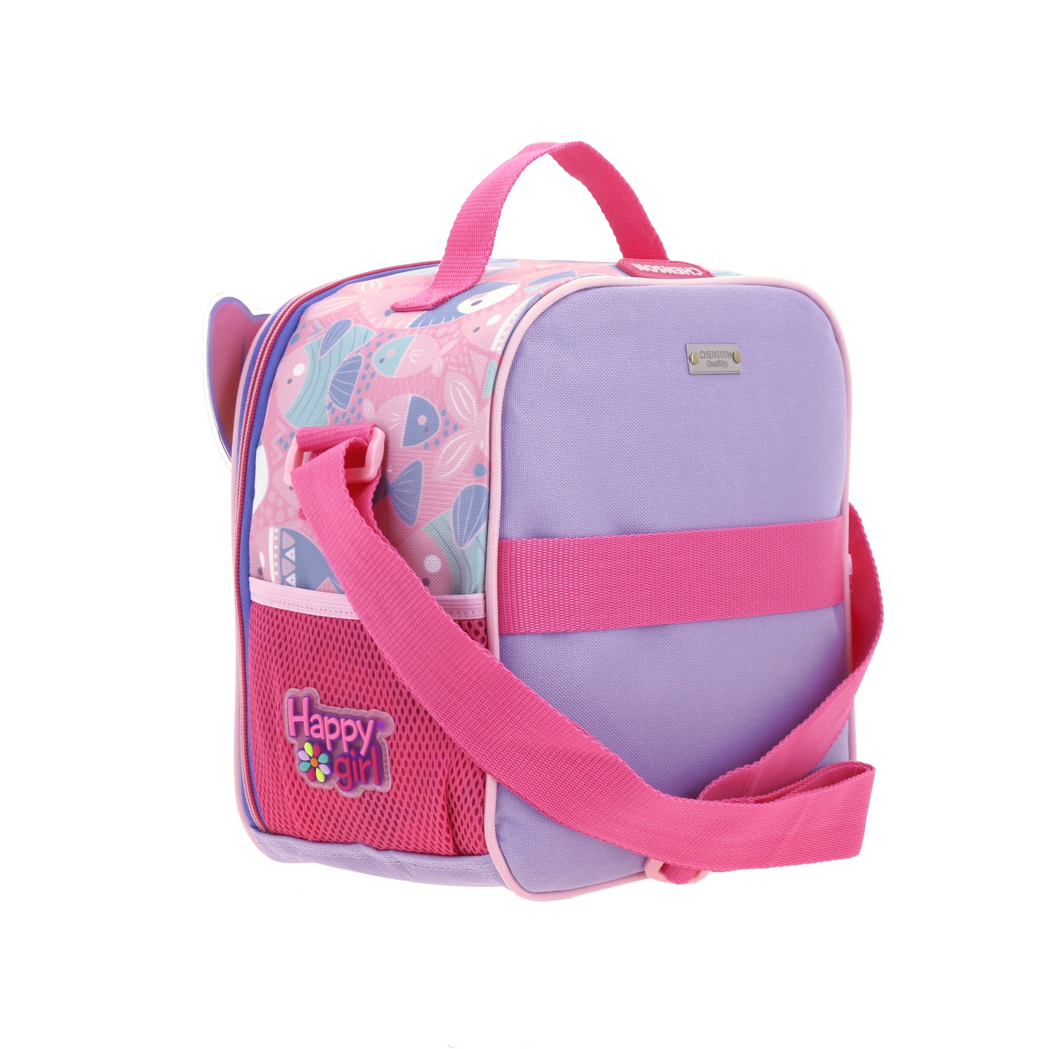 Lonchera escolar térmica Happy Girl by Chenson iridiscente para niña – Perfecta para la primaria 3