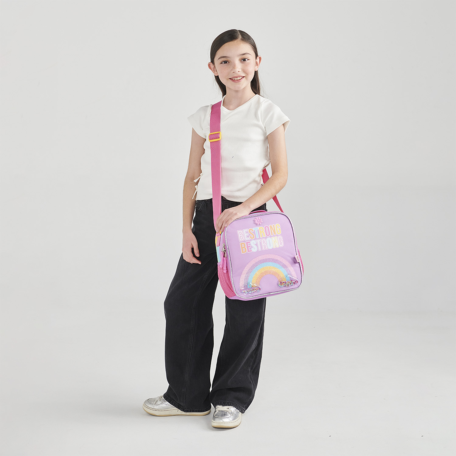 Lonchera escolar térmica Happy Girl by Chenson multicolor para niña – ¡Ideal para el regreso a clases! - vista 2