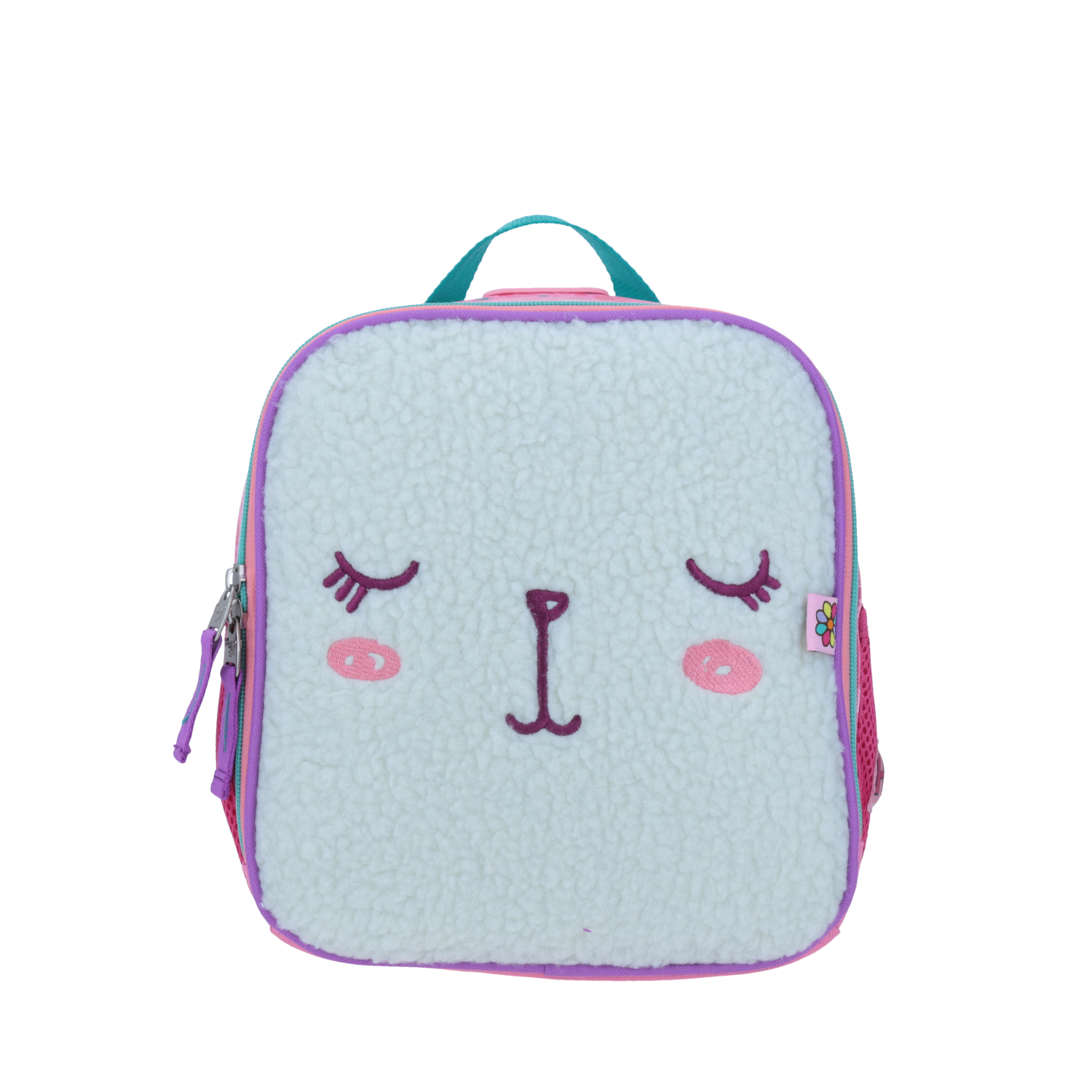 Lonchera escolar térmica Happy Girl gris con amplio compartimento para niña