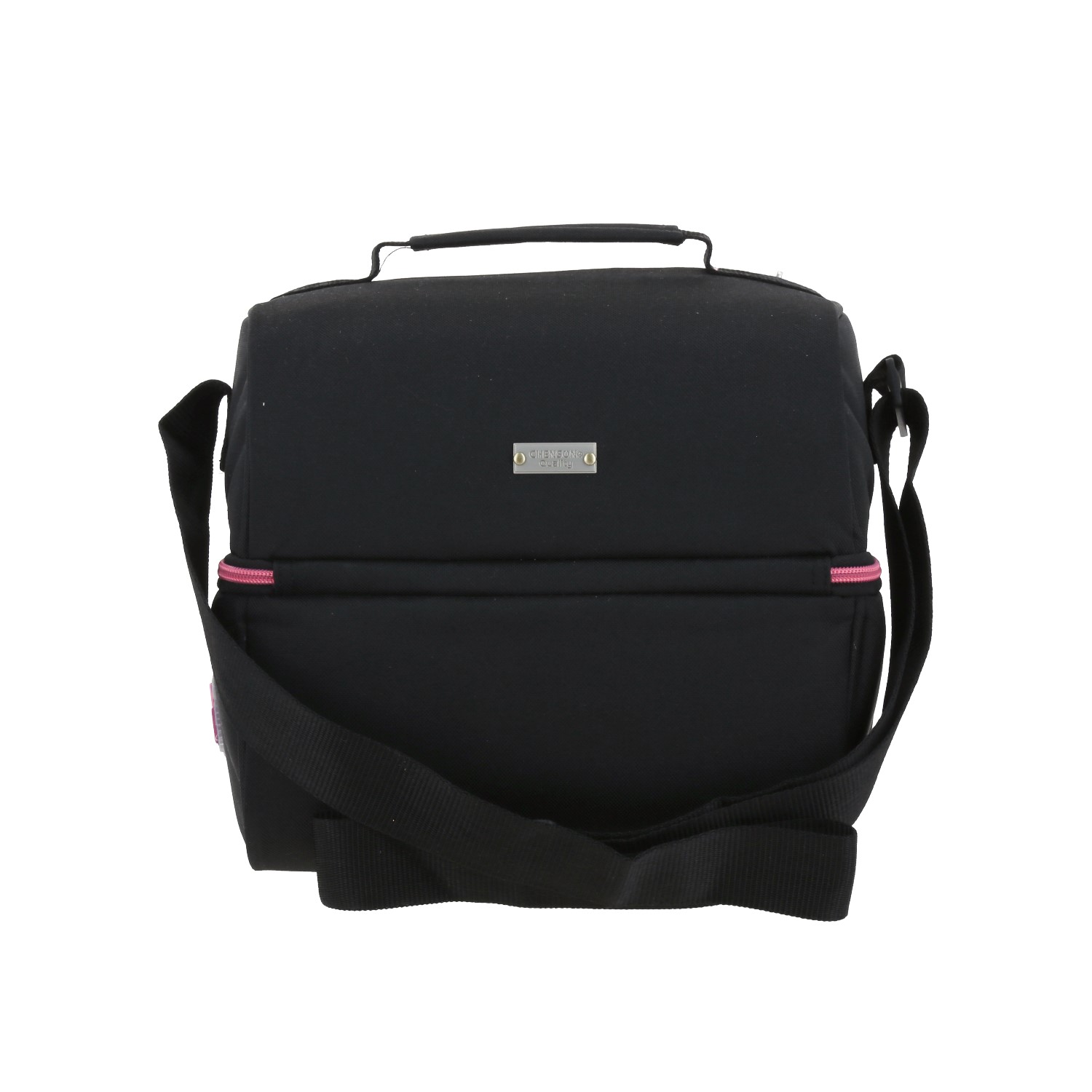 Lonchera escolar térmica Happy Girl negra para niña con doble compartimento 4