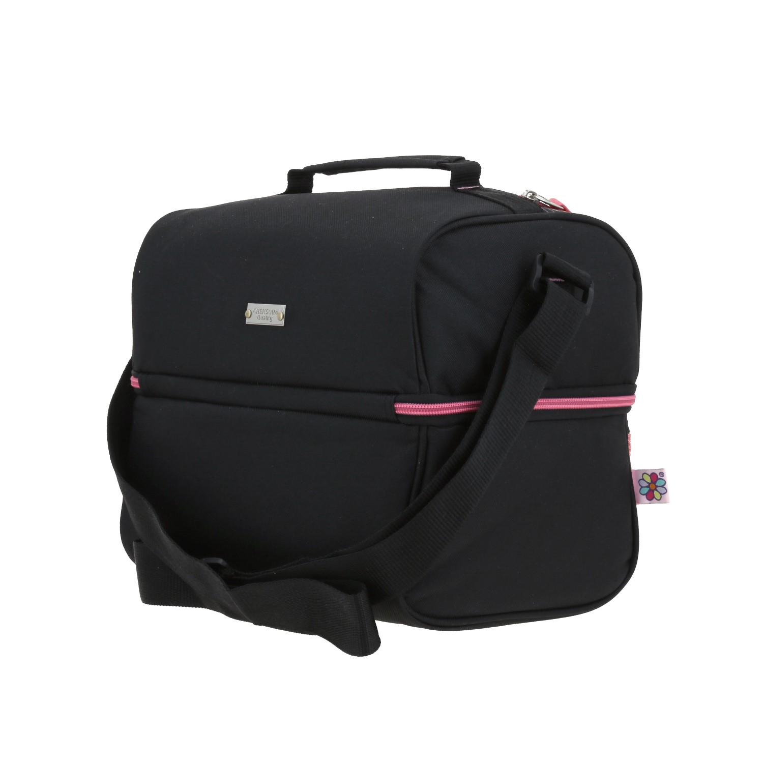 Lonchera escolar térmica Happy Girl negra para niña con doble compartimento 5