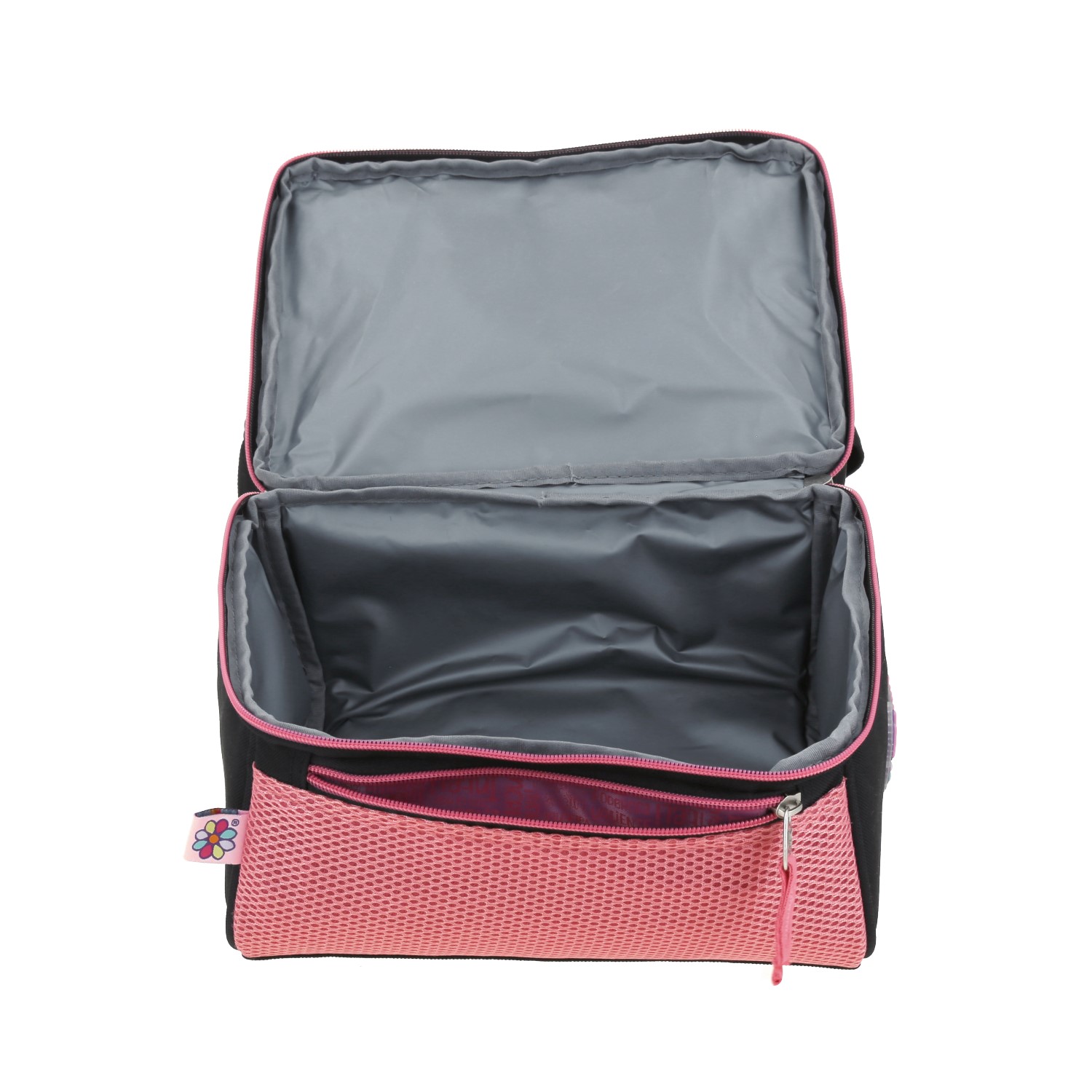 Lonchera escolar térmica Happy Girl negra para niña con doble compartimento - vista 2