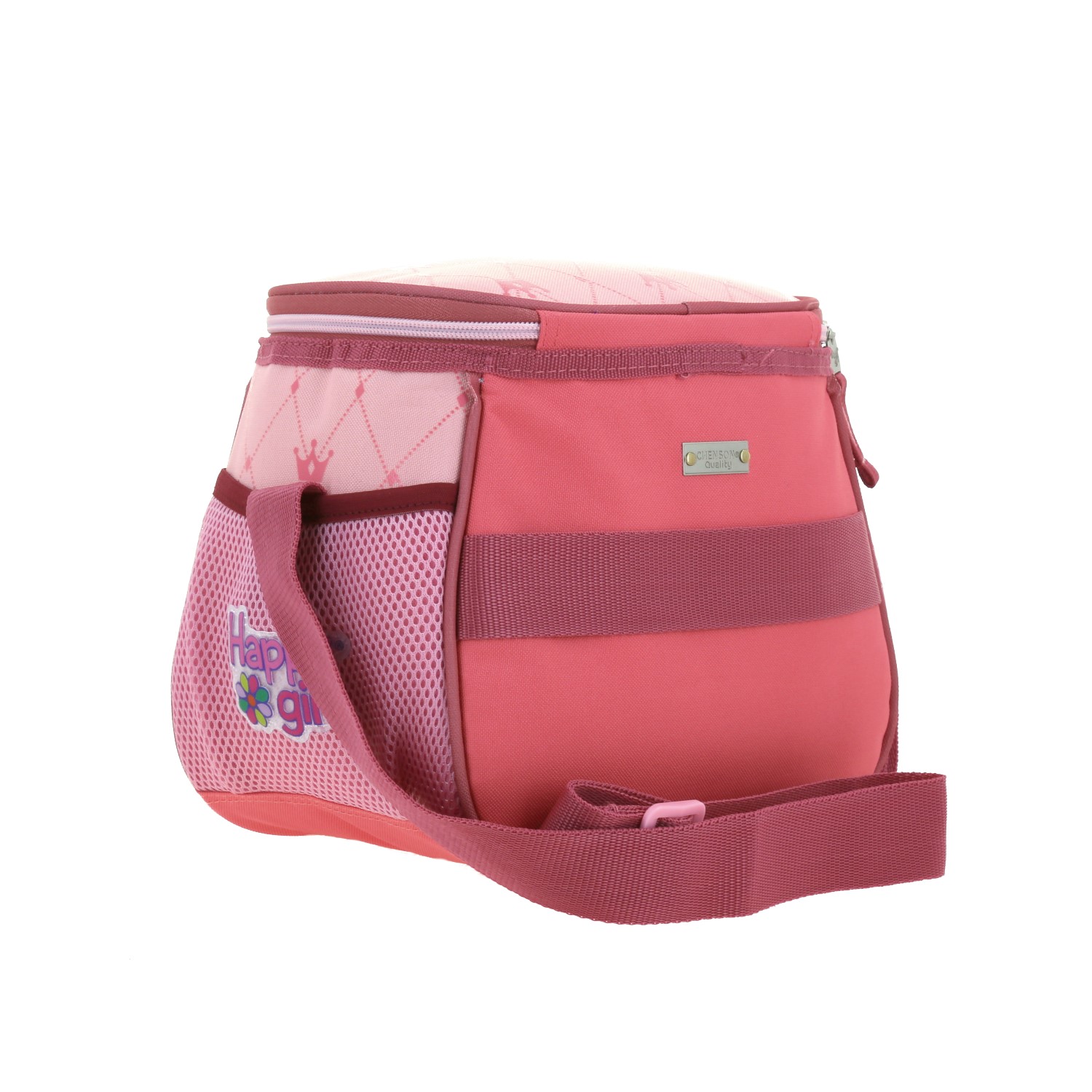 Lonchera escolar térmica Happy Girl rosa para niña – Ideal para la primaria 3