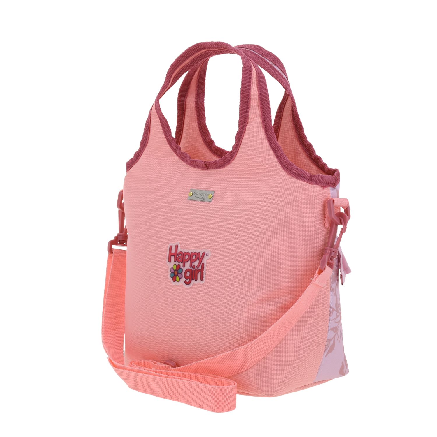 Lonchera escolar térmica Happy Girl rosa para niña – Ideal para secundaria 5