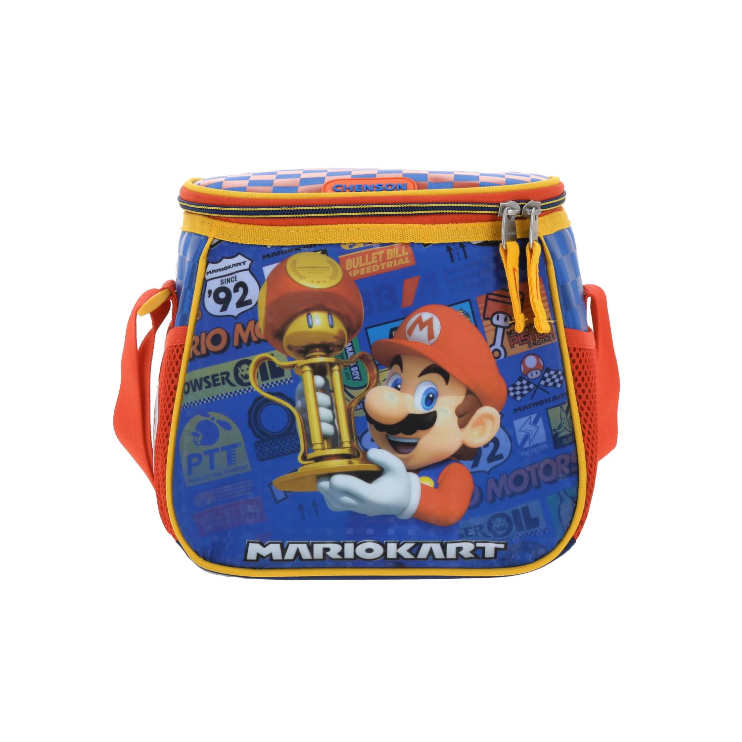 Lonchera escolar térmica Mario Bros azul para niño – Ideal para primaria