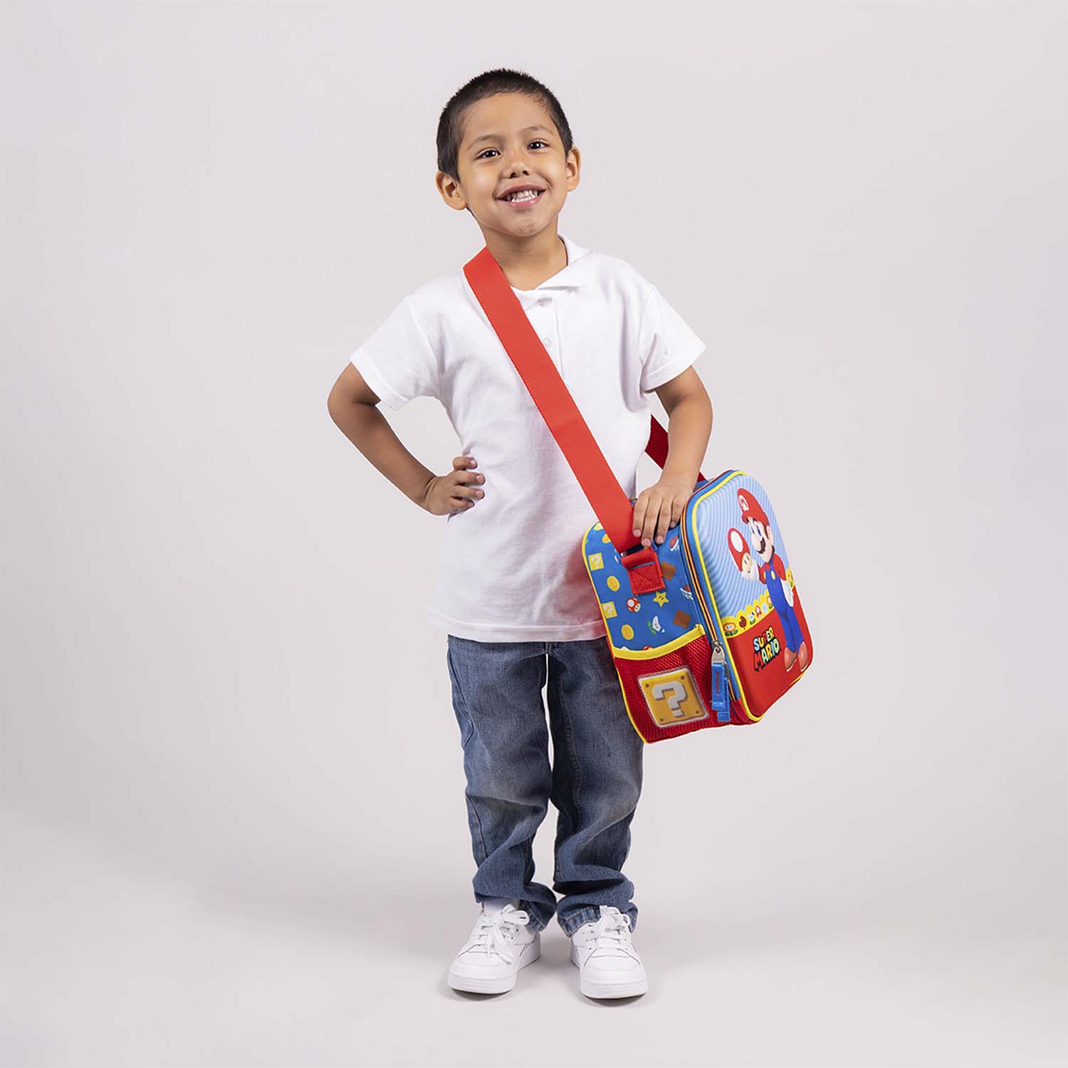 Lonchera escolar térmica Mario Bros by Chenson azul para niño – Ideal para primaria - vista 2