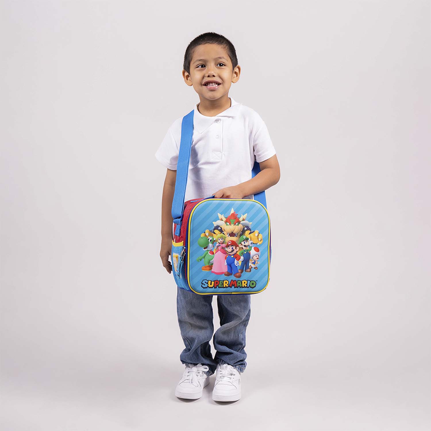 Lonchera escolar térmica Mario Bros roja para niño – Ideal para primaria - vista 2