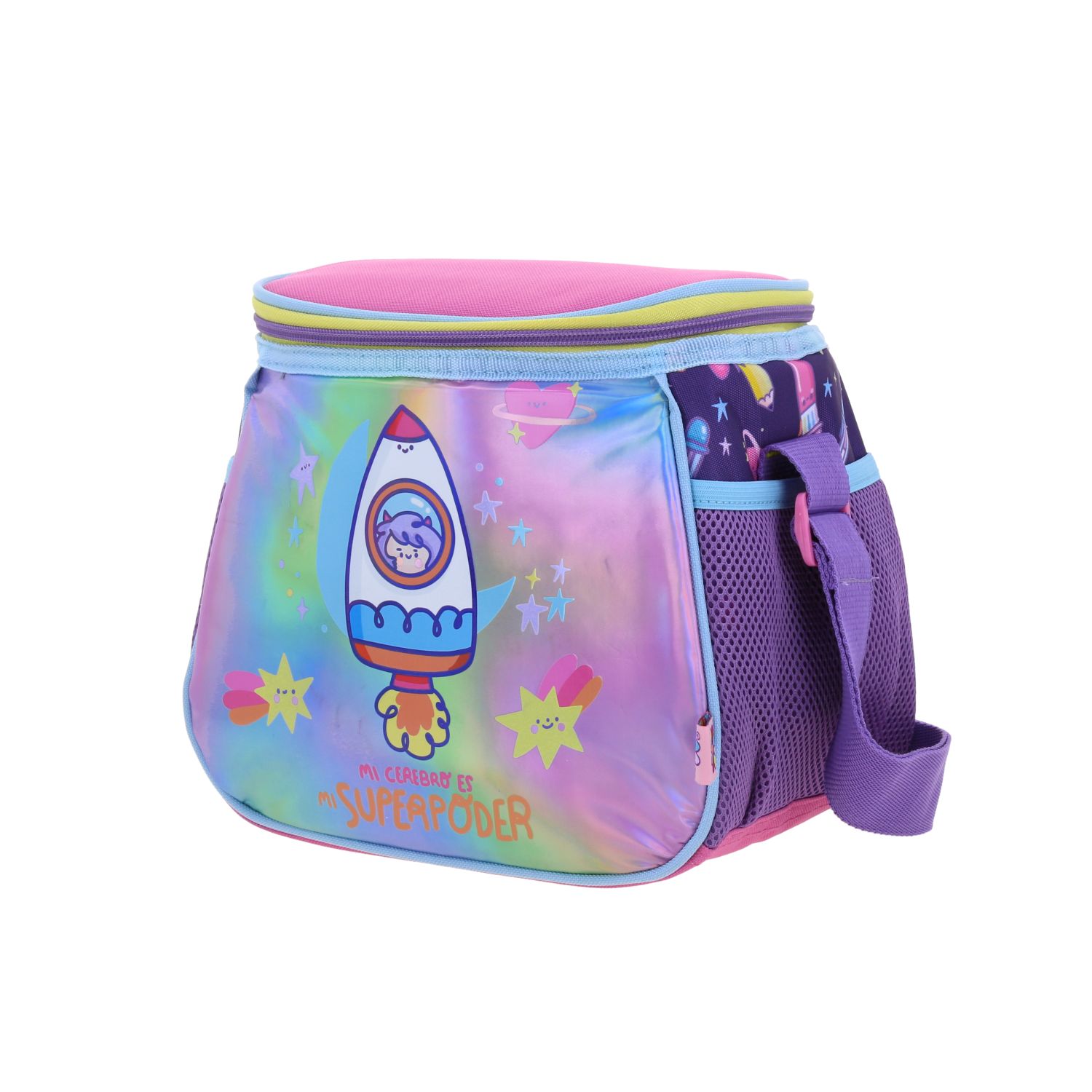 Lonchera escolar térmica Vania Bachur rosa para niña – Ideal para la primaria 2