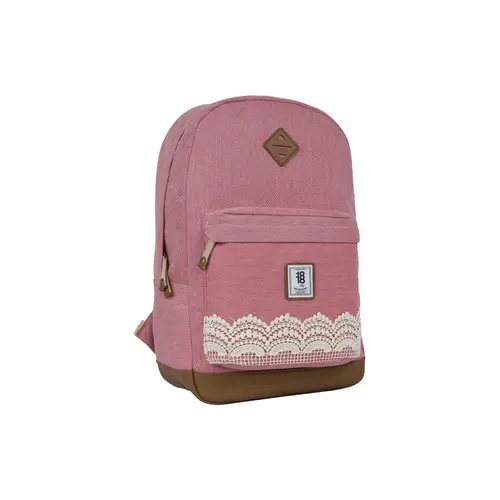 Mochila escolar juvenil 1818 by Chenson rosa con porta laptop - vista 2
