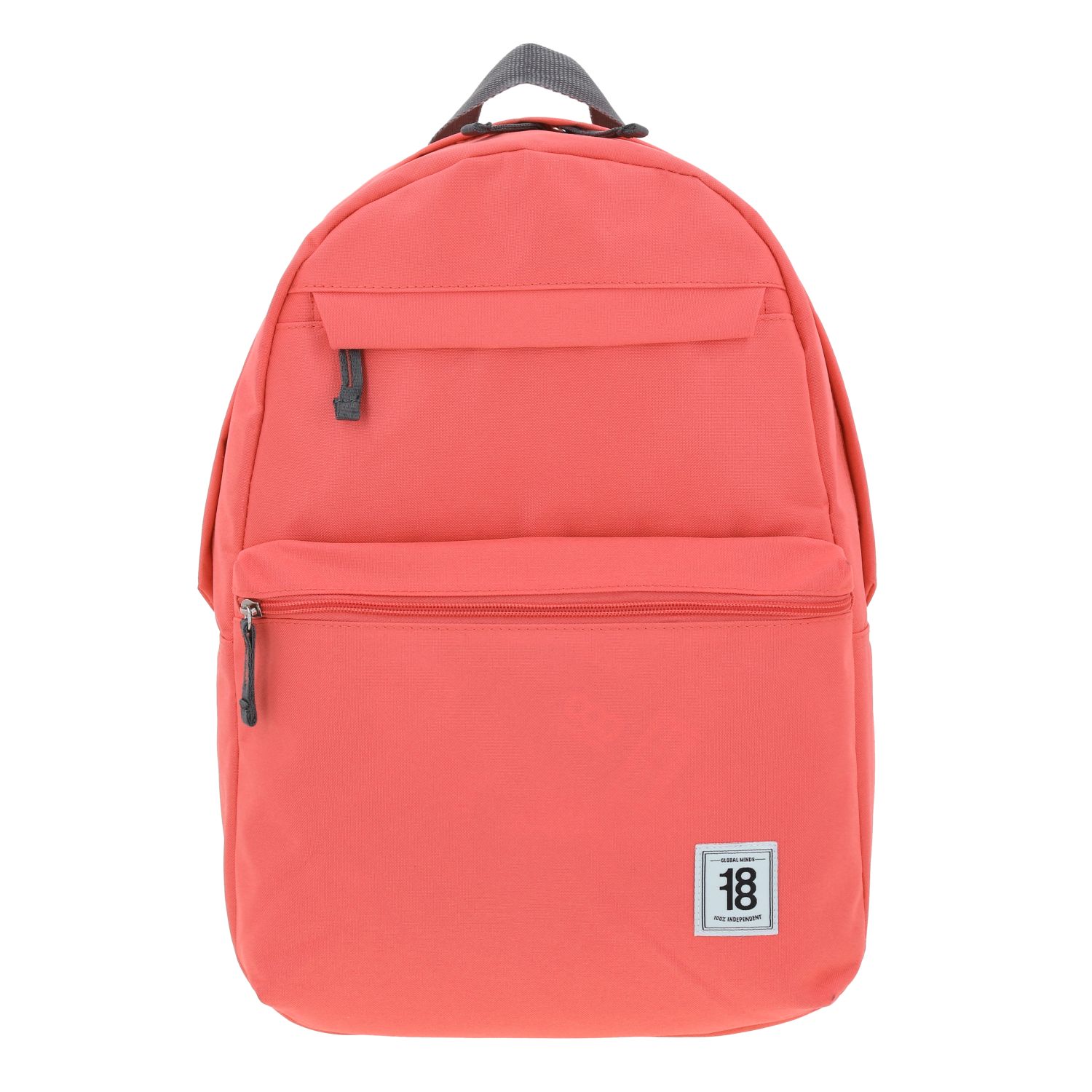 Mochila escolar juvenil 1818 by Chenson Naranja con doble bolsillo frontal