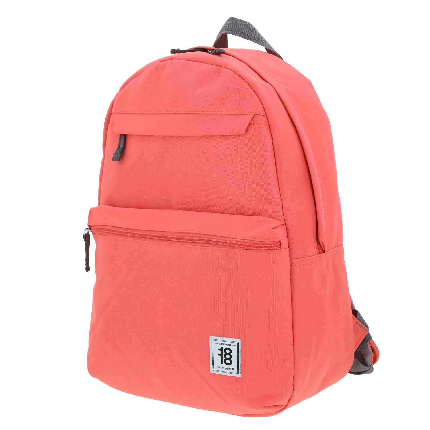 Mochila escolar juvenil 1818 by Chenson Naranja con doble bolsillo frontal 2