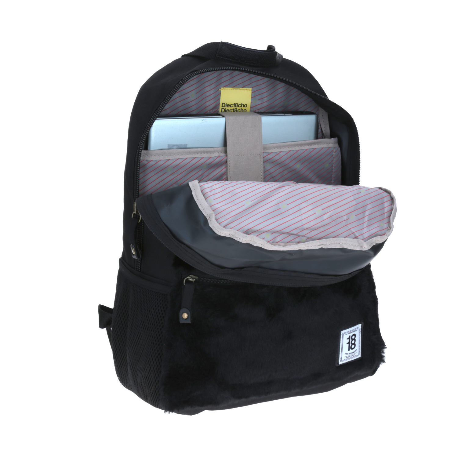 Mochila escolar juvenil 1818 by Chenson negro con porta laptop 5