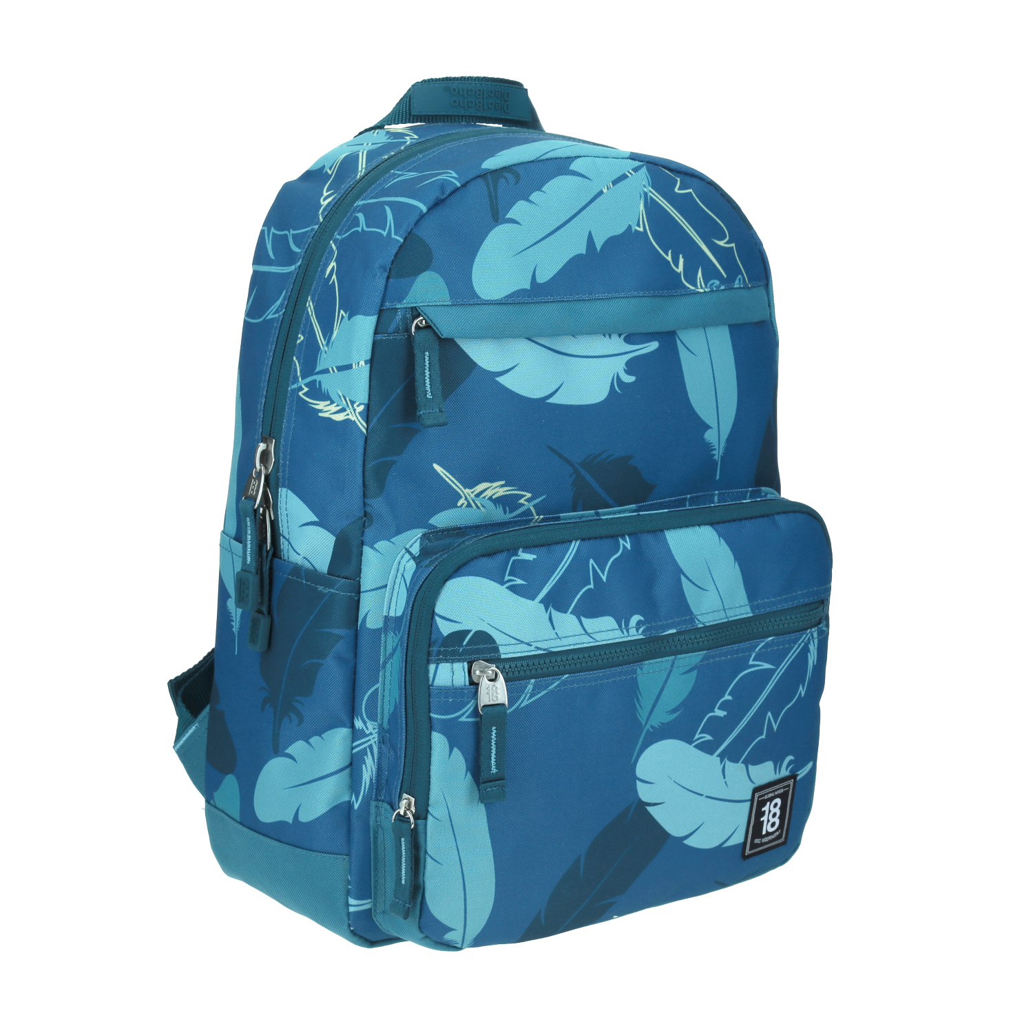 Mochila escolar juvenil 1818 by Chenson verde con amplio compartimento - vista 2