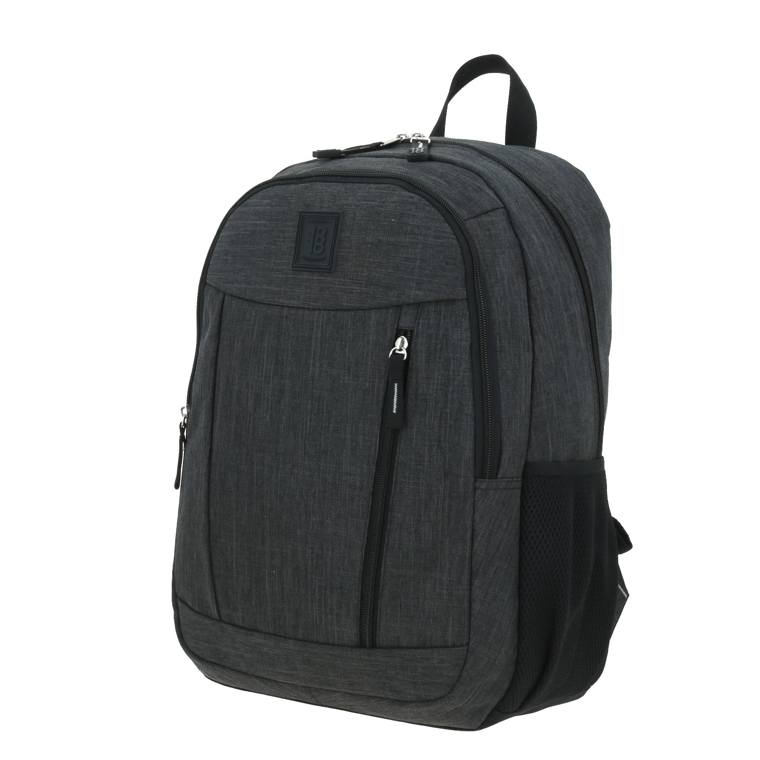 Mochila escolar juvenil 1818 by Chenson negra con amplio compartimento 2