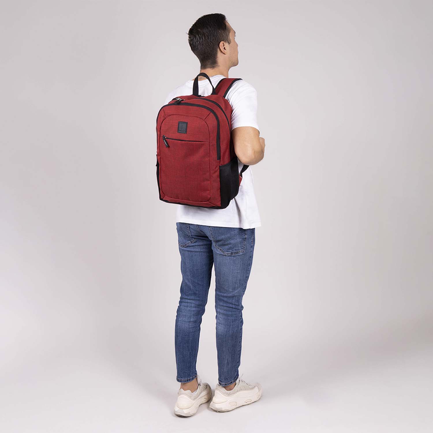 Mochila escolar juvenil 1818 by Chenson color Magenta con compartimentos - vista 2