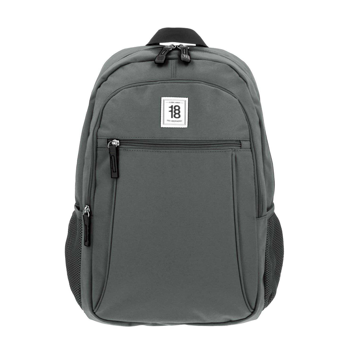 Mochila escolar juvenil 1818 by Chenson color gris con amplios compartimentos