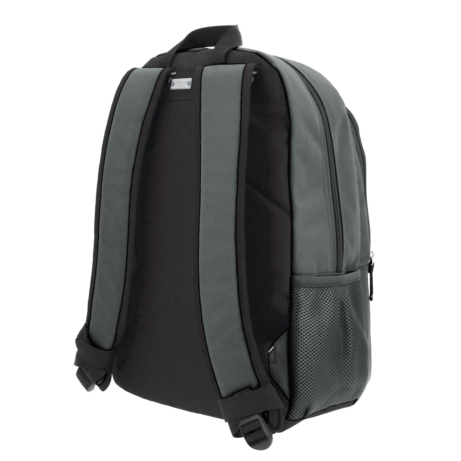 Mochila escolar juvenil 1818 by Chenson color gris con amplios compartimentos 5