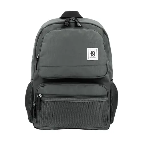 Mochila escolar juvenil 1818 by Chenson gris con amplio espacio 1