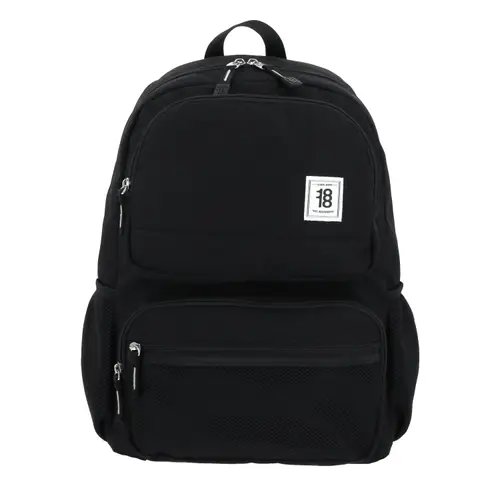 Mochila escolar juvenil 1818 by Chenson color negro con amplio espacio