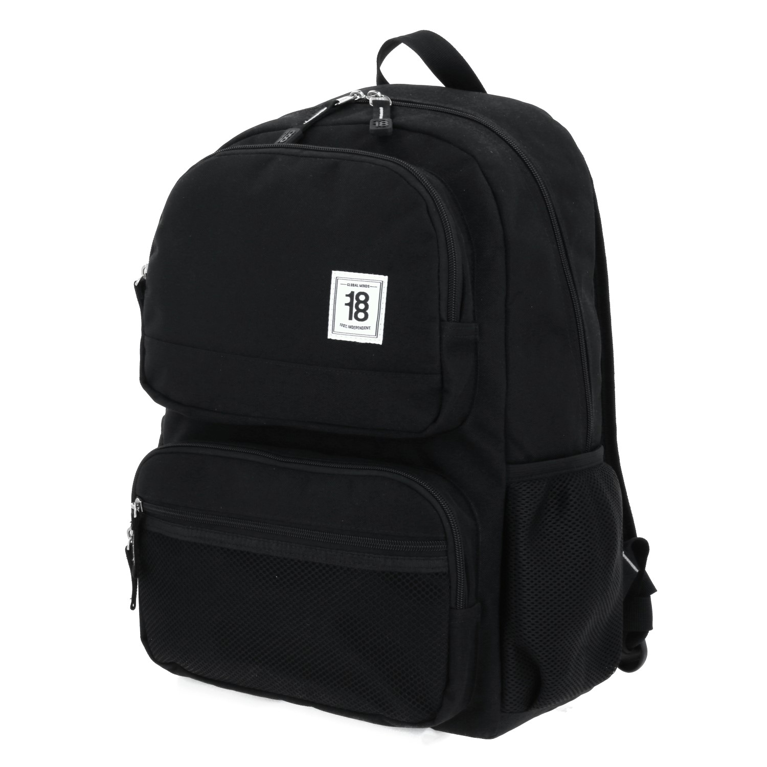 Mochila escolar juvenil 1818 by Chenson color negro con amplio espacio 2