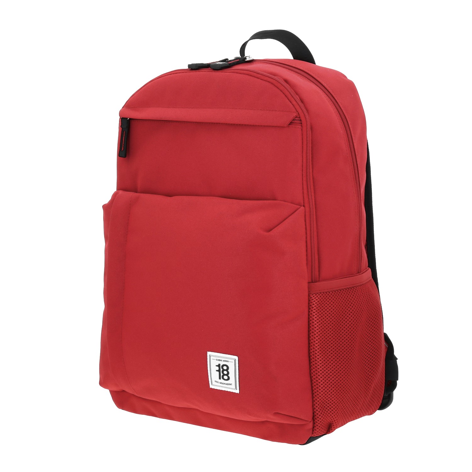 Mochila escolar juvenil 1818 by Chenson en color rojo con amplio espacio 2
