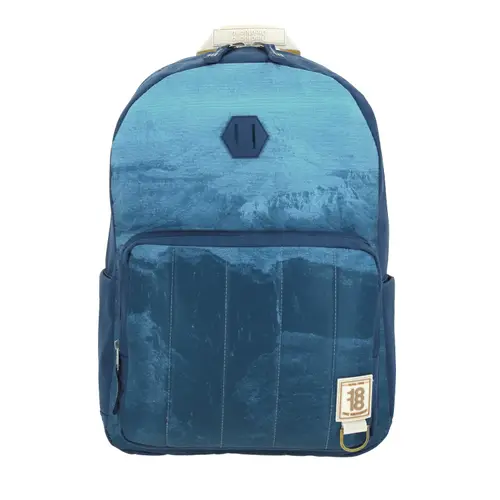 Mochila escolar juvenil 1818 by Chenson color azul con compartimentos amplios